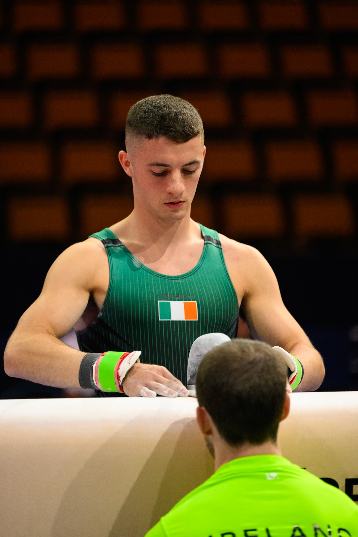 European Championships 2022, Podium Training, Pommel HorseDepicted: Rhys McClenaghanPhoto taken in Munich, DEU on 2022-08-16Photo credits should read: Norman Seibert, CC BY-SA 4.0NIKON Z 9, NIKKOR Z 70-200mm f/2.8 VR S¹⁄₁₆₀₀ Sek. bei ƒ / 2,8File: DSC_6013.NEF