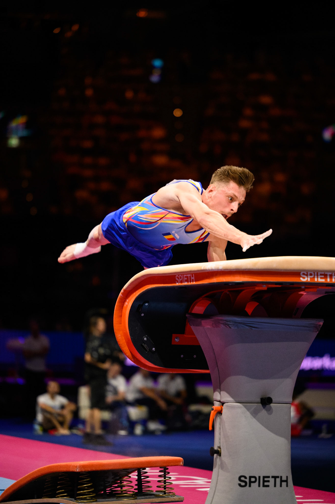 European Championships 2022, Apparatus Final, VaultDepicted: Robert BurtanetePhoto taken in Munich, DEU on 2022-08-21Photo credits should read: Norman Seibert, CC BY-SA 4.0NIKON Z 9, NIKKOR Z 70-200mm f/2.8 VR S¹⁄₁₆₀₀ Sek. bei ƒ / 2,8File: DSC_3889.NEF