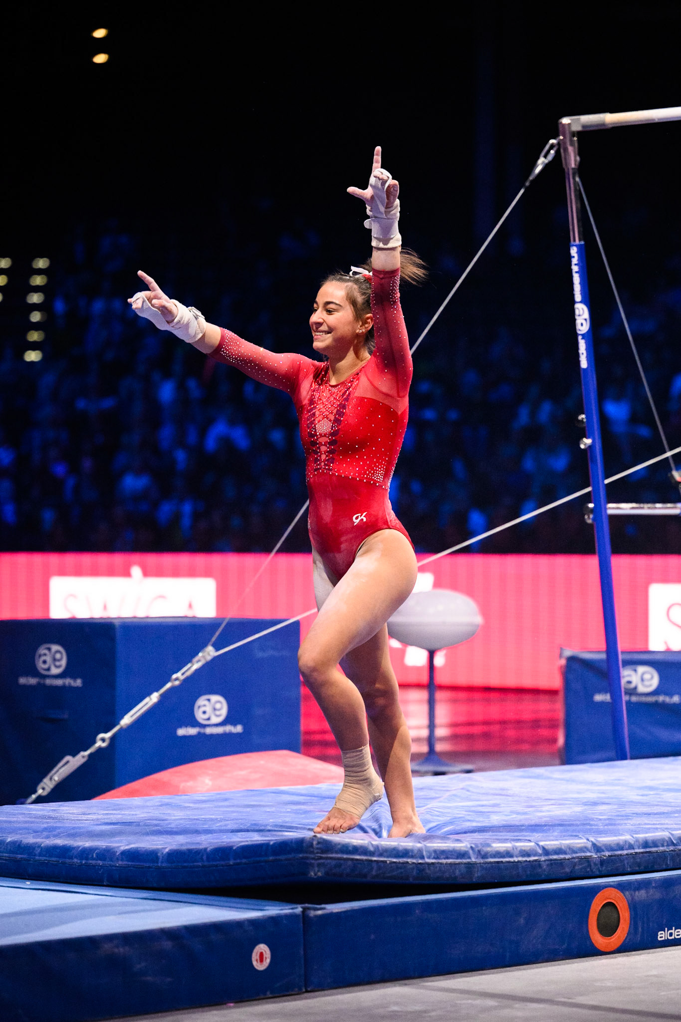 Swiss Cup Zurich 2022, Final, Uneven BarsDepicted: Addison FattaPhoto taken in Zurich, SUI on 2022-11-27Photo credits should read: Norman Seibert, CC BY-SA 4.0NIKON Z 9, NIKKOR Z 70-200mm f/2.8 VR S¹⁄₁₆₀₀ Sek. bei ƒ / 2,8File: DSC_3147.NEF