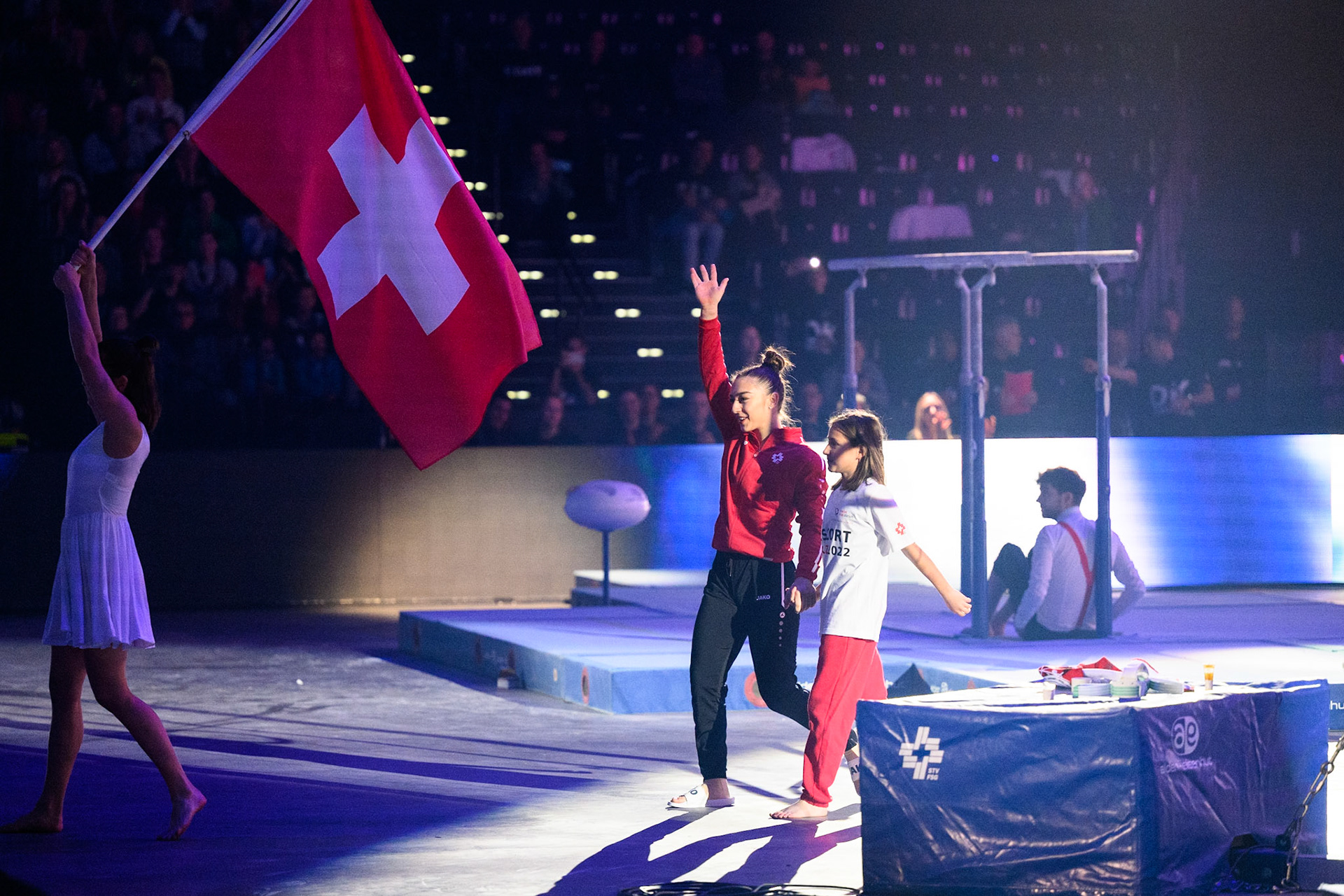 Swiss Cup Zurich 2022, Opening Ceremony, Depicted: Lena BickelPhoto taken in Zurich, SUI on 2022-11-27Photo credits should read: Norman Seibert, CC BY-SA 4.0NIKON Z 9, NIKKOR Z 70-200mm f/2.8 VR S¹⁄₁₆₀₀ Sek. bei ƒ / 2,8File: DSC_8186.NEF