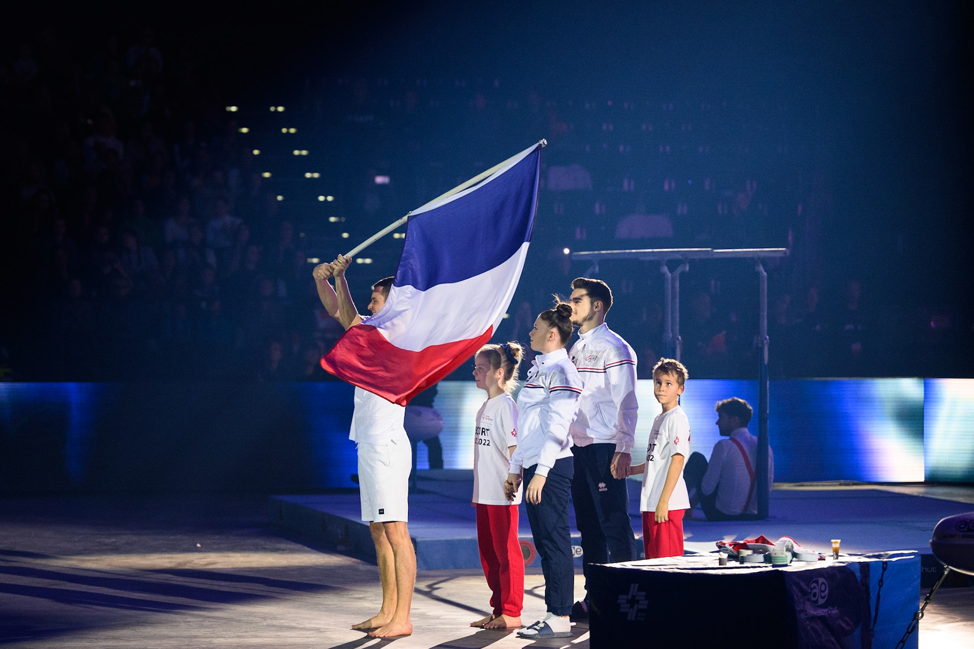 Swiss Cup Zurich 2022, Opening Ceremony, Depicted: Lucas Desanges, Morgane Osyssek-ReimerPhoto taken in Zurich, SUI on 2022-11-27Photo credits should read: Norman Seibert, CC BY-SA 4.0NIKON Z 9, NIKKOR Z 70-200mm f/2.8 VR S¹⁄₁₆₀₀ Sek. bei ƒ / 2,8File: DSC_8159.NEF