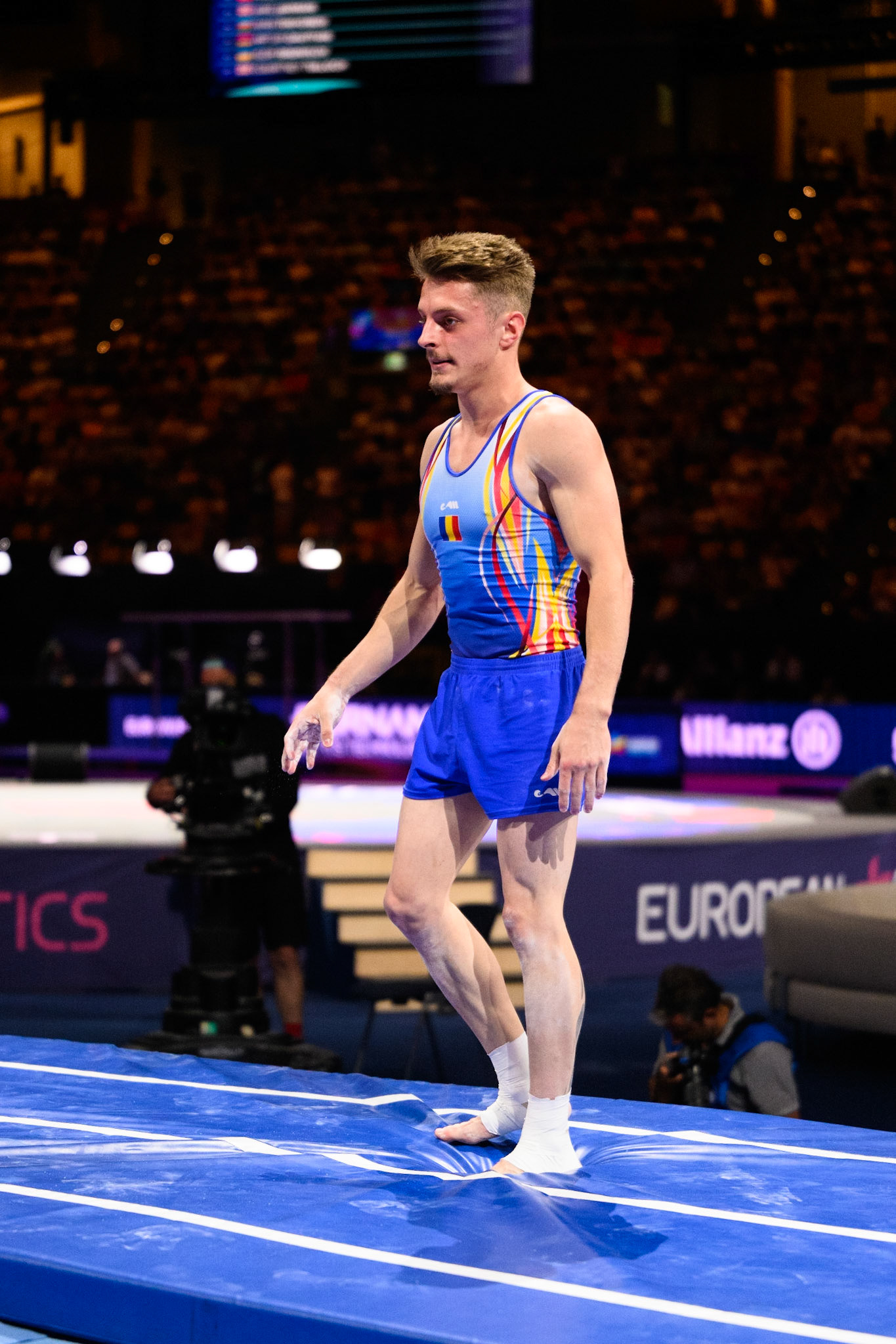 European Championships 2022, Apparatus Final, VaultDepicted: Robert BurtanetePhoto taken in Munich, DEU on 2022-08-21Photo credits should read: Norman Seibert, CC BY-SA 4.0NIKON Z 9, NIKKOR Z 70-200mm f/2.8 VR S¹⁄₁₆₀₀ Sek. bei ƒ / 2,8File: DSC_3951.NEF
