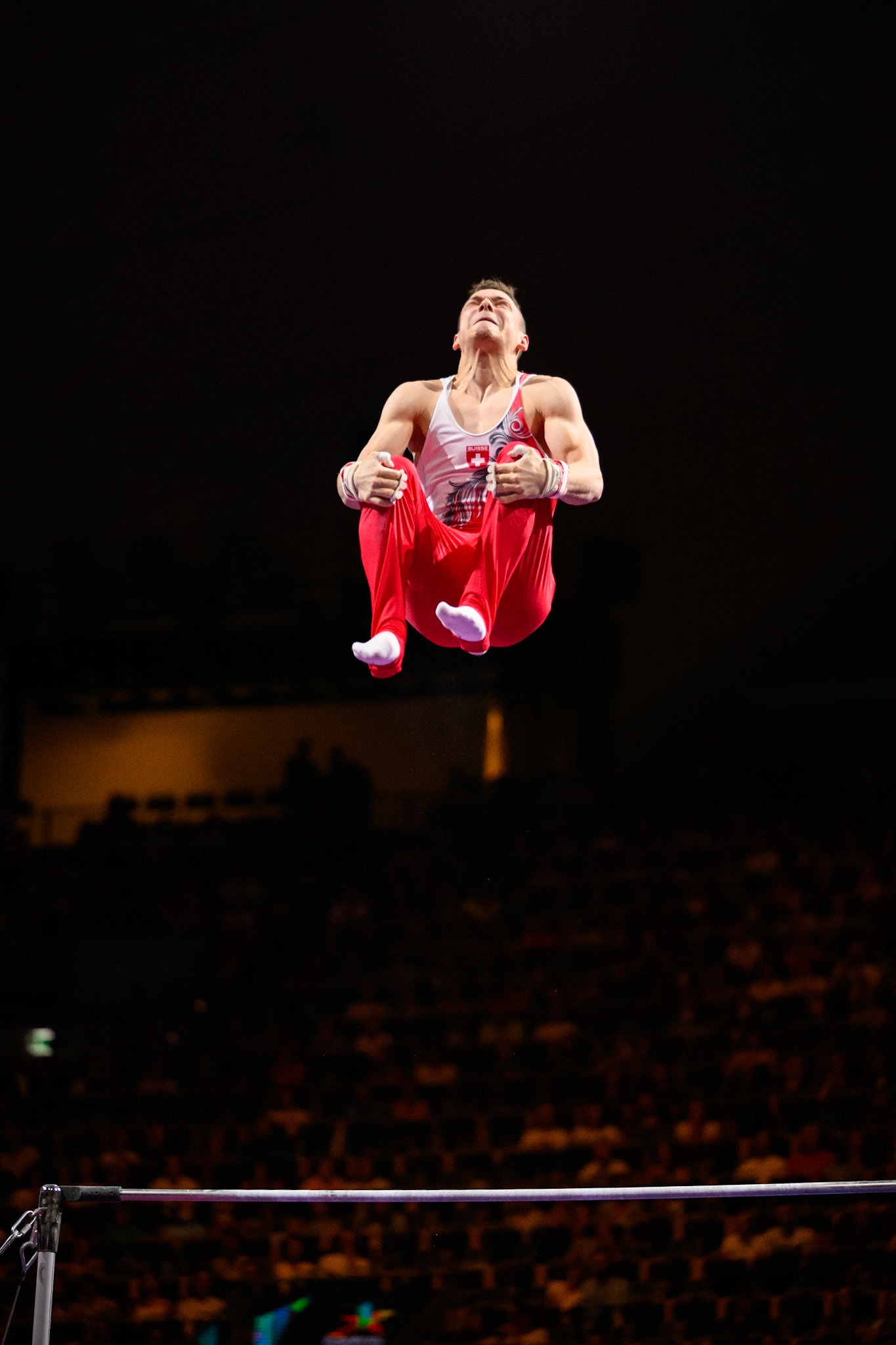 European Championships 2022, Apparatus Final, Horizontal BarDepicted: Noe SeifertPhoto taken in Munich, DEU on 2022-08-21Photo credits should read: Norman Seibert, CC BY-SA 4.0NIKON Z 9, NIKKOR Z 70-200mm f/2.8 VR S¹⁄₁₆₀₀ Sek. bei ƒ / 2,8File: DSC_9267 2.NEF