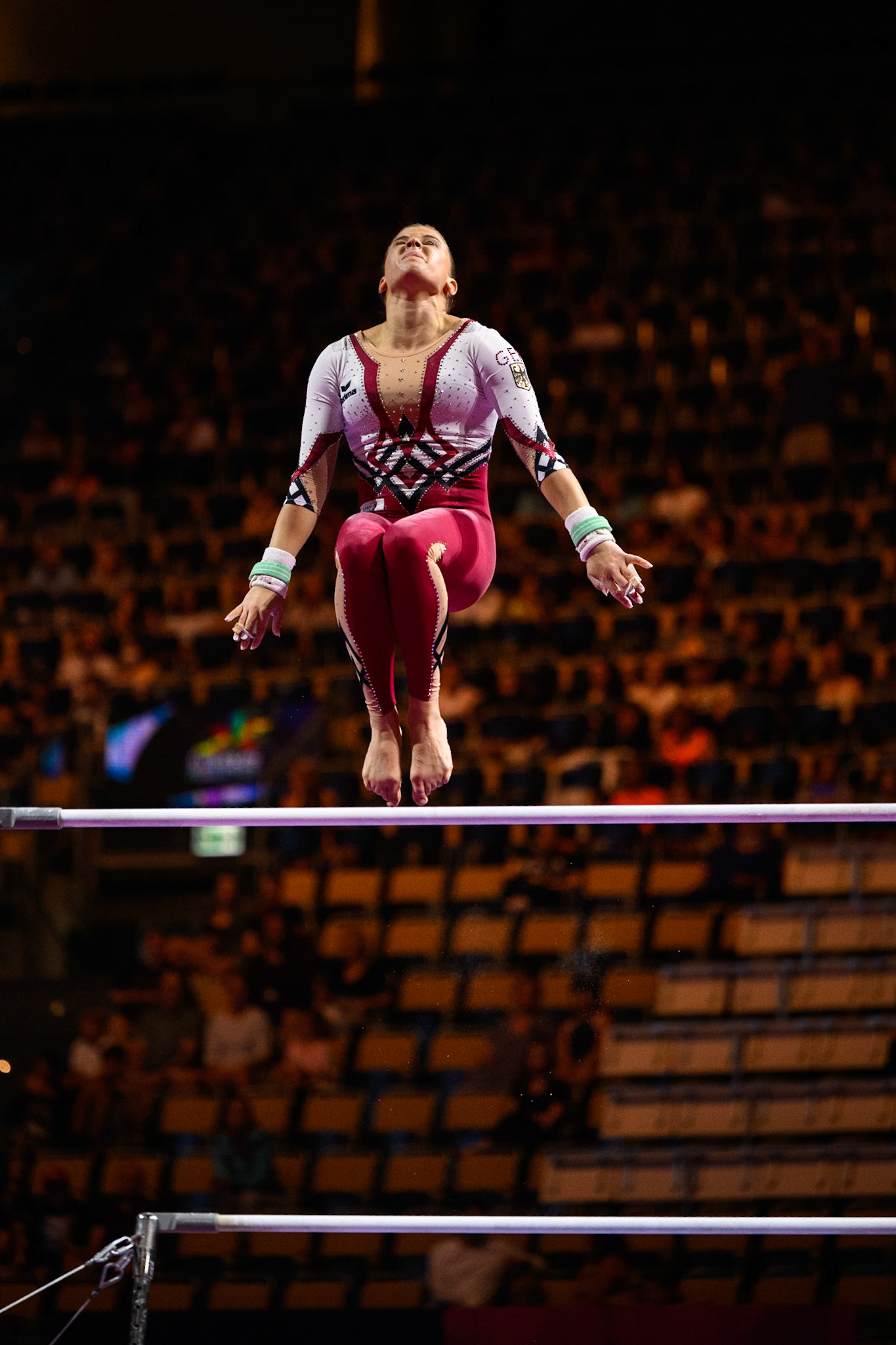 European Championships 2022, All-around Competition, Uneven BarsDepicted: Elisabeth SeitzPhoto taken in Munich, DEU on 2022-08-11Photo credits should read: Norman Seibert, CC BY-SA 4.0NIKON Z 9, NIKKOR Z 70-200mm f/2.8 VR S¹⁄₁₆₀₀ Sek. bei ƒ / 2,8File: DSC_9409.NEF
