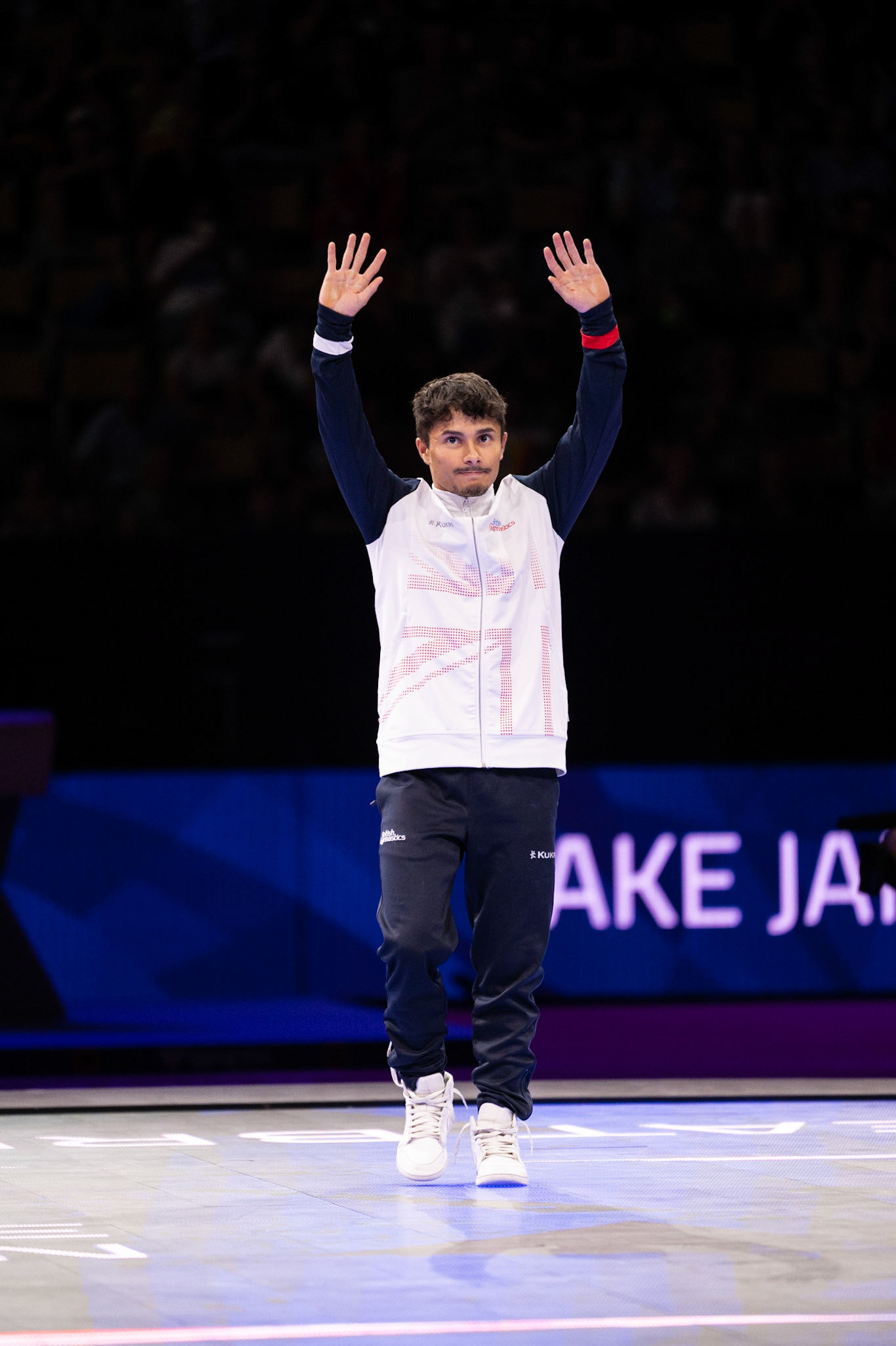European Championships 2022, Apparatus Final, Presentation of AthletesDepicted: Jake JarmanPhoto taken in Munich, DEU on 2022-08-21Photo credits should read: Norman Seibert, CC BY-SA 4.0NIKON Z 9, NIKKOR Z 70-200mm f/2.8 VR S¹⁄₈₀₀ Sek. bei ƒ / 2,8File: DSC_3773.NEF