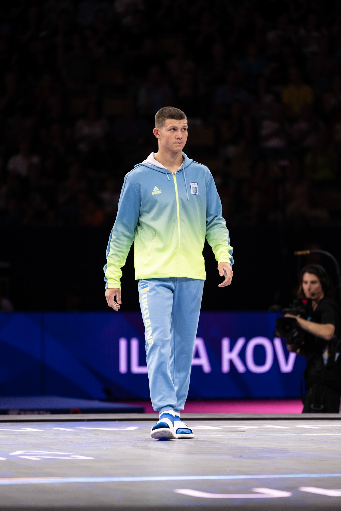 European Championships 2022, Apparatus Final, Presentation of AthletesDepicted: Illia KovtunPhoto taken in Munich, DEU on 2022-08-21Photo credits should read: Norman Seibert, CC BY-SA 4.0NIKON Z 9, NIKKOR Z 70-200mm f/2.8 VR S¹⁄₈₀₀ Sek. bei ƒ / 2,8File: DSC_7455.NEF