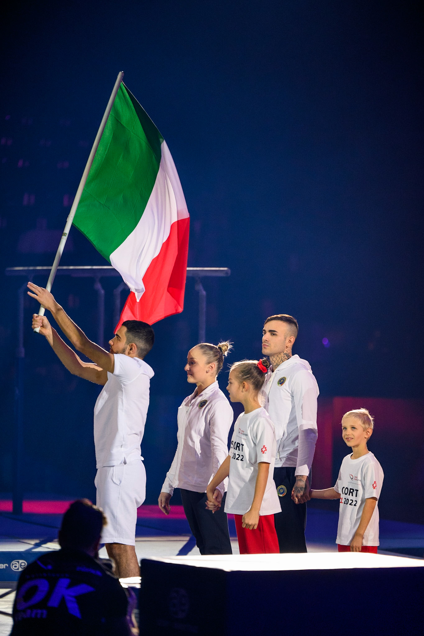 Swiss Cup Zurich 2022, Opening Ceremony, Depicted: Nicola Bartolini, Martina MaggioPhoto taken in Zurich, SUI on 2022-11-27Photo credits should read: Norman Seibert, CC BY-SA 4.0NIKON Z 9, NIKKOR Z 70-200mm f/2.8 VR S¹⁄₁₆₀₀ Sek. bei ƒ / 2,8File: DSC_8240.NEF