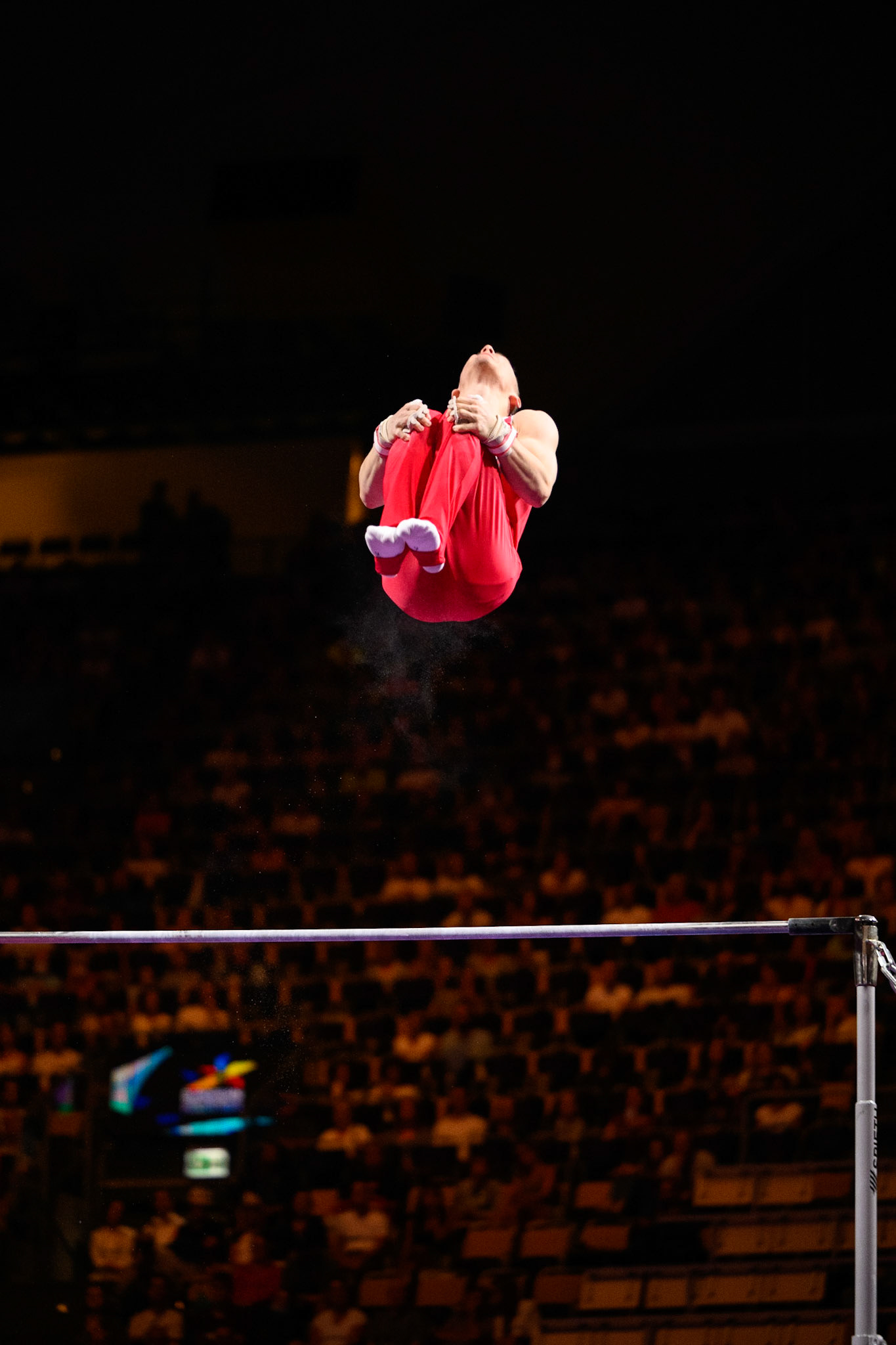 European Championships 2022, Apparatus Final, Horizontal BarDepicted: Noe SeifertPhoto taken in Munich, DEU on 2022-08-21Photo credits should read: Norman Seibert, CC BY-SA 4.0NIKON Z 9, NIKKOR Z 70-200mm f/2.8 VR S¹⁄₁₆₀₀ Sek. bei ƒ / 2,8File: DSC_9105 2.NEF