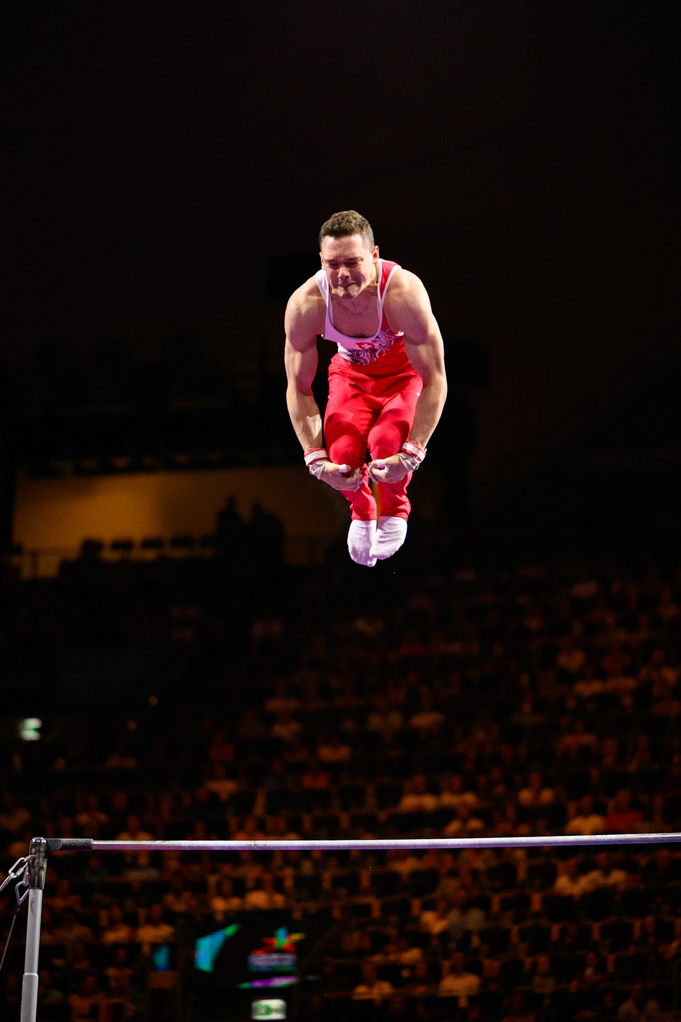 European Championships 2022, Apparatus Final, Horizontal BarDepicted: Noe SeifertPhoto taken in Munich, DEU on 2022-08-21Photo credits should read: Norman Seibert, CC BY-SA 4.0NIKON Z 9, NIKKOR Z 70-200mm f/2.8 VR S¹⁄₁₆₀₀ Sek. bei ƒ / 2,8File: DSC_9265 2.NEF