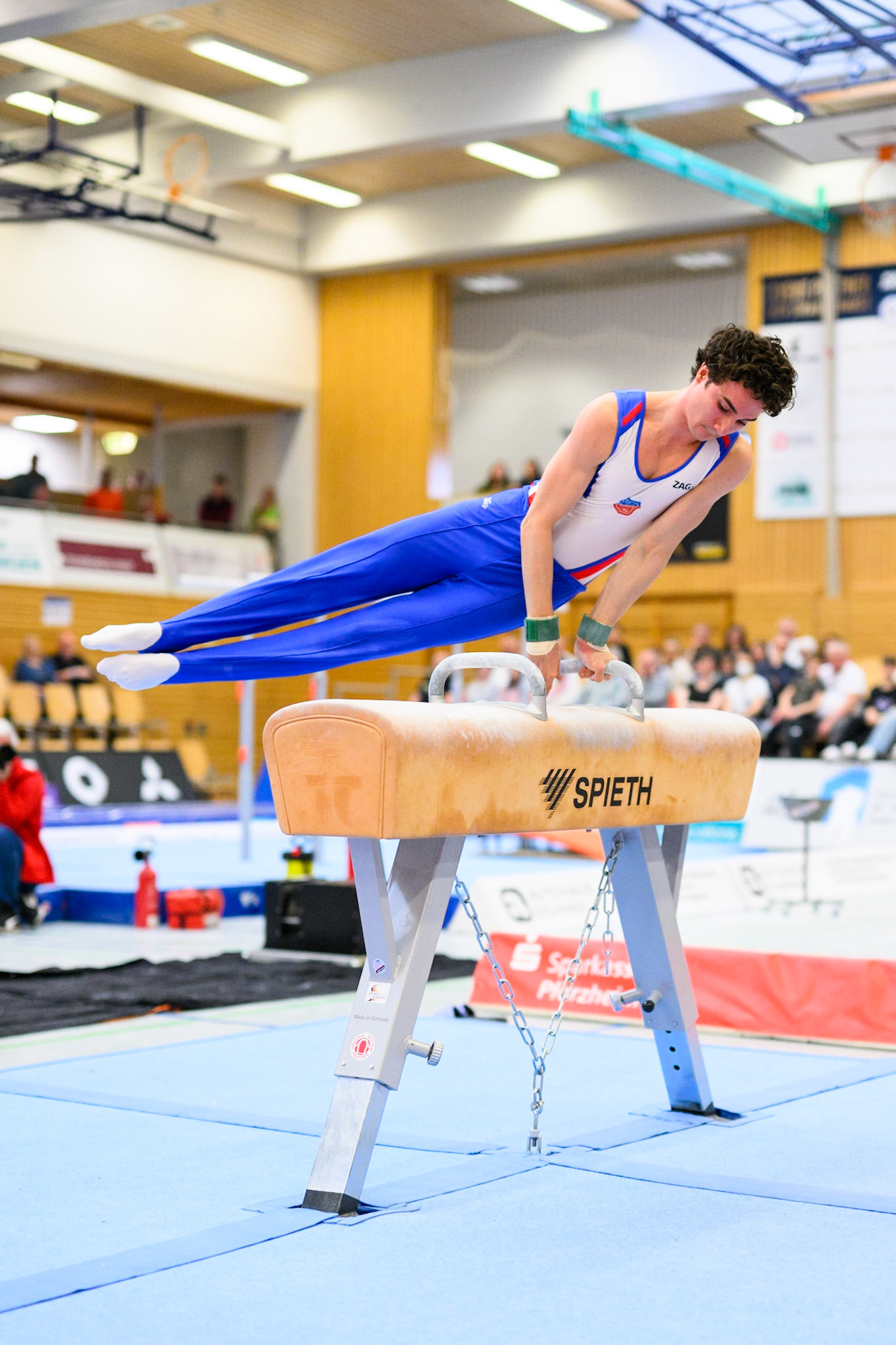 1. Bundesliga Kunstturnen: KTV Straubenhardt vs. TuS Vinnhorst, Competition, Pommel HorseDepicted: Daniel SchwedPhoto taken in Straubenhardt, DEU on 2023-04-22Photo credits should read: Norman SeibertNIKON Z 9, NIKKOR Z 50mm f/1.2 S¹⁄₁₂₅₀ Sek. bei ƒ / 1,6File: DSC_3491.NEF