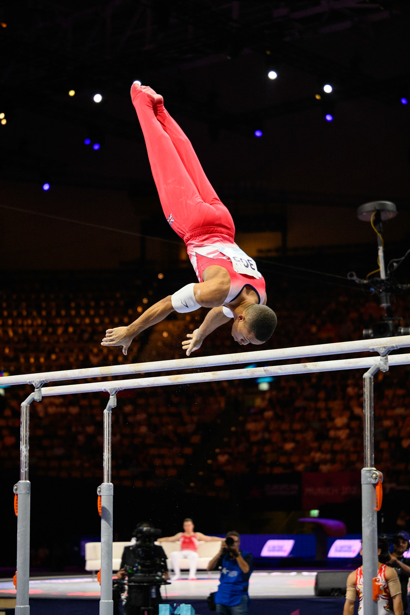 European Championships 2022, Apparatus Final, Parallel BarsDepicted: Joe FraserPhoto taken in Munich, DEU on 2022-08-21Photo credits should read: Norman Seibert, CC BY-SA 4.0NIKON Z 9, NIKKOR Z 70-200mm f/2.8 VR S¹⁄₁₆₀₀ Sek. bei ƒ / 2,8File: DSC_5657.NEF