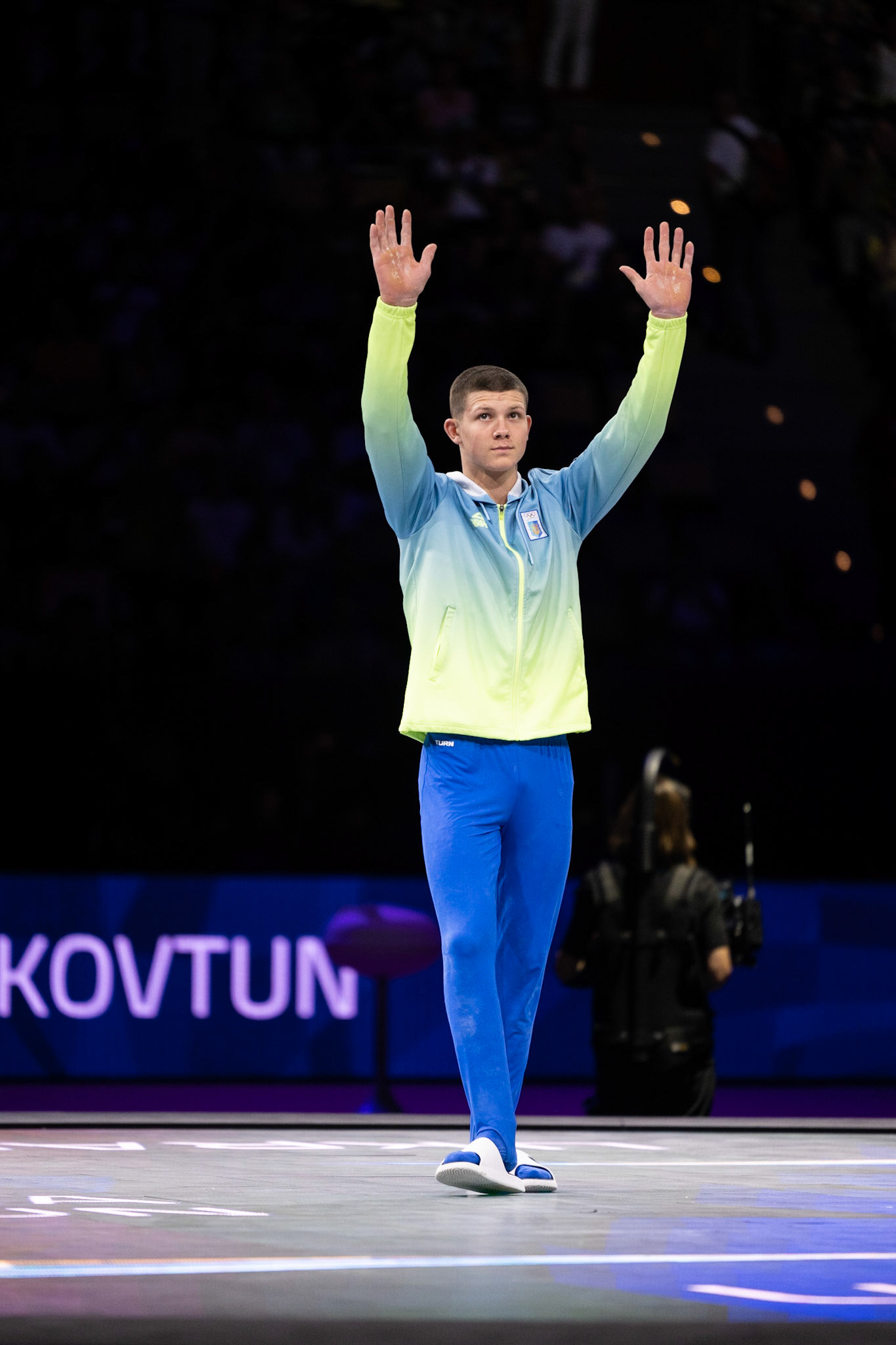 European Championships 2022, Apparatus Final, Presentation of AthletesDepicted: Illia KovtunPhoto taken in Munich, DEU on 2022-08-21Photo credits should read: Norman Seibert, CC BY-SA 4.0NIKON Z 9, NIKKOR Z 70-200mm f/2.8 VR S¹⁄₈₀₀ Sek. bei ƒ / 2,8File: DSC_5135.NEF