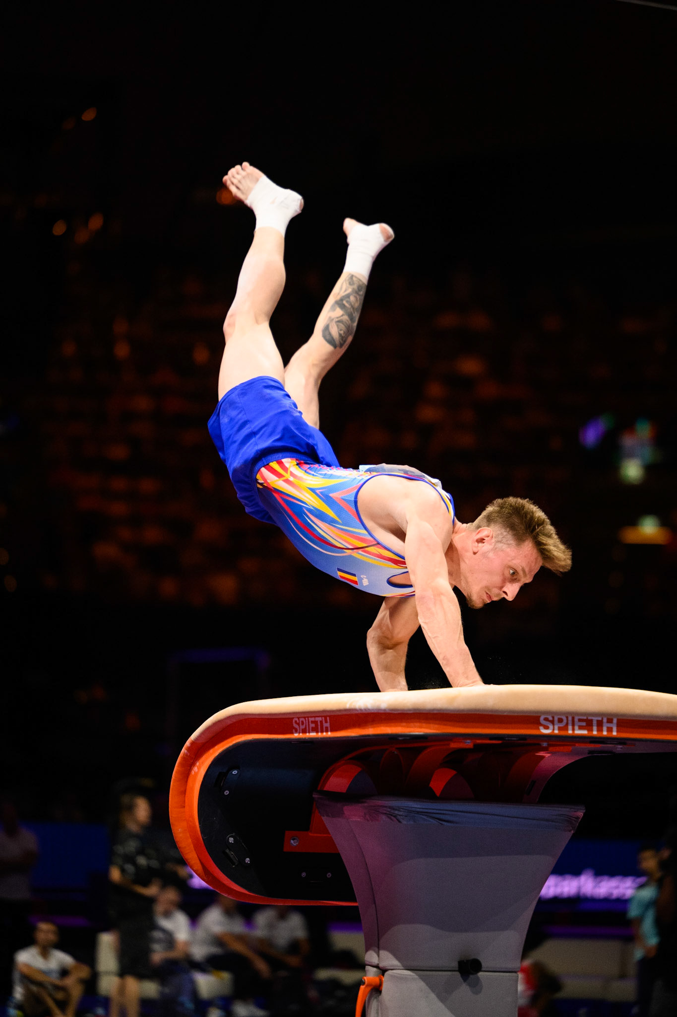 European Championships 2022, Apparatus Final, VaultDepicted: Robert BurtanetePhoto taken in Munich, DEU on 2022-08-21Photo credits should read: Norman Seibert, CC BY-SA 4.0NIKON Z 9, NIKKOR Z 70-200mm f/2.8 VR S¹⁄₁₆₀₀ Sek. bei ƒ / 2,8File: DSC_3891.NEF