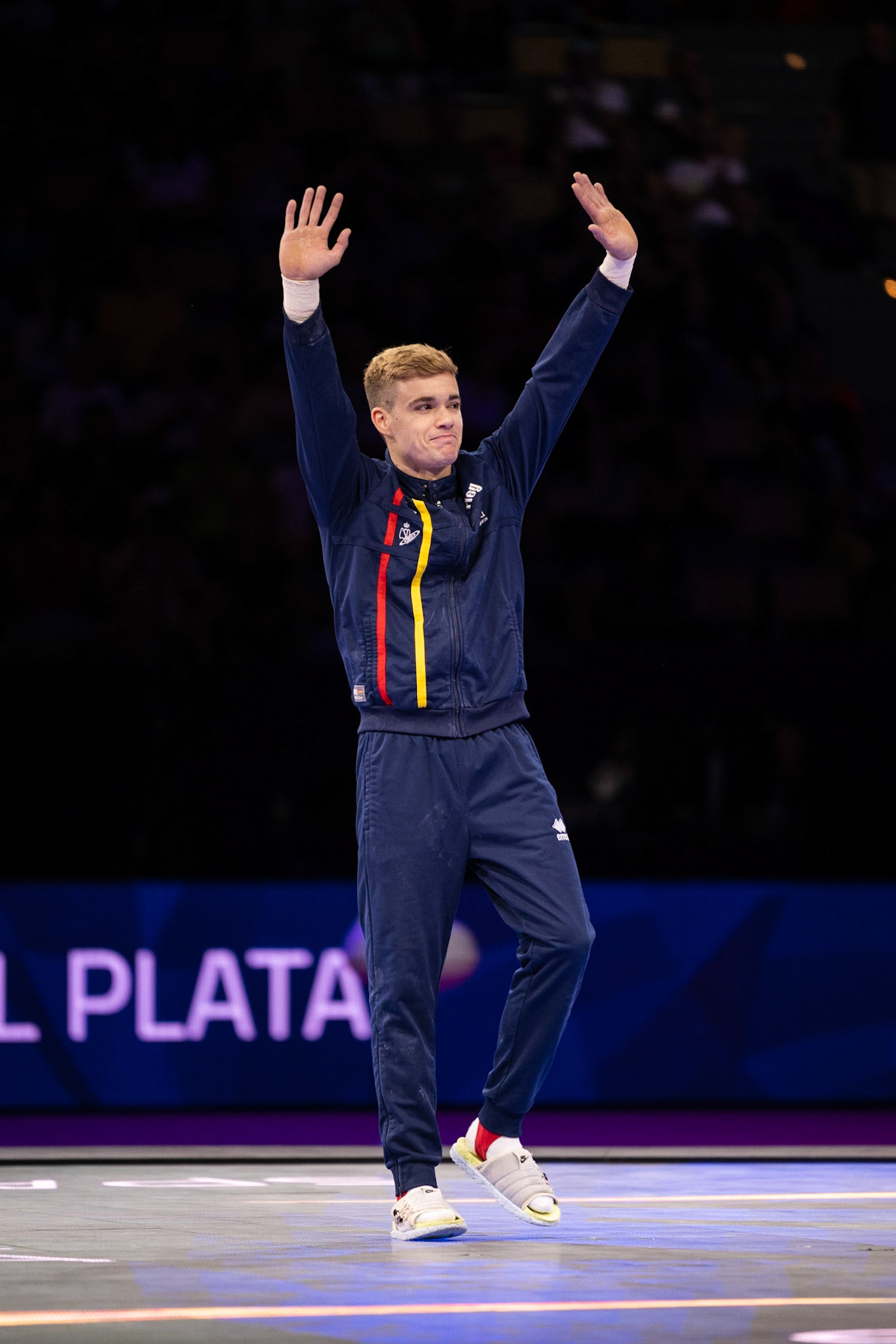 European Championships 2022, Apparatus Final, Presentation of AthletesDepicted: Joel PlataPhoto taken in Munich, DEU on 2022-08-21Photo credits should read: Norman Seibert, CC BY-SA 4.0NIKON Z 9, NIKKOR Z 70-200mm f/2.8 VR S¹⁄₈₀₀ Sek. bei ƒ / 2,8File: DSC_7152.NEF