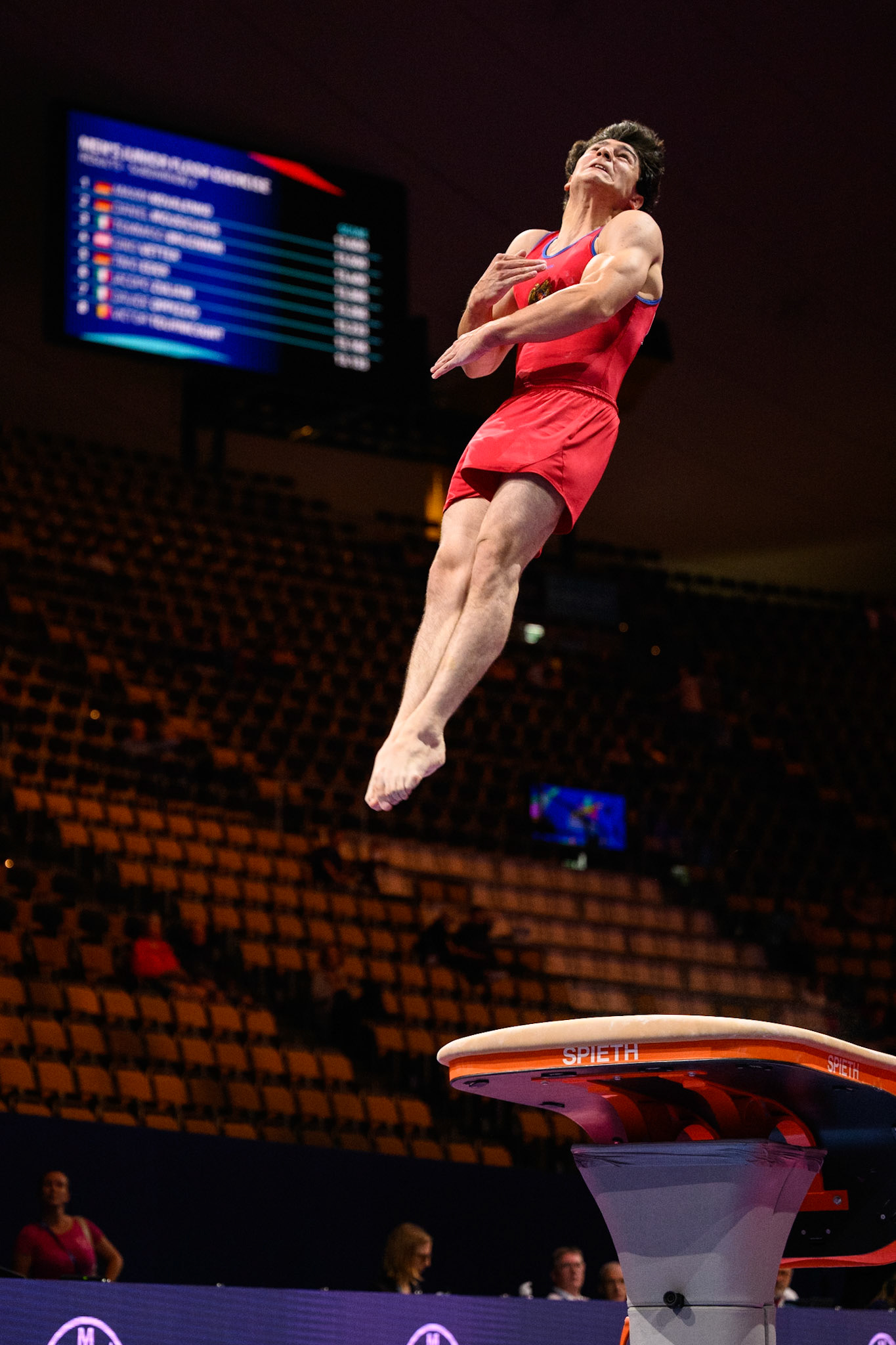 European Championships 2022, All-around Competition, VaultDepicted: Erik BaghdasaryanPhoto taken in Munich, DEU on 2022-08-19Photo credits should read: Norman Seibert, CC BY-SA 4.0NIKON Z 9, NIKKOR Z 70-200mm f/2.8 VR S¹⁄₁₆₀₀ Sek. bei ƒ / 2,8File: DSC_6446.NEF