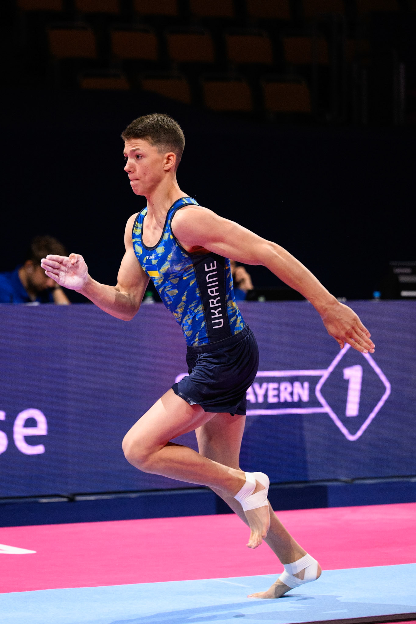 European Championships 2022, Podium Training, VaultDepicted: Radomyr StelmakhPhoto taken in Munich, DEU on 2022-08-17Photo credits should read: Norman Seibert, CC BY-SA 4.0NIKON Z 9, NIKKOR Z 70-200mm f/2.8 VR S¹⁄₁₆₀₀ Sek. bei ƒ / 2,8File: DSC_3205.NEF