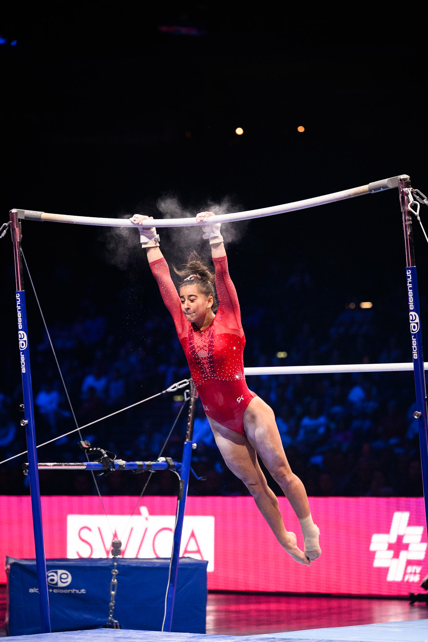 Swiss Cup Zurich 2022, Final, Uneven BarsDepicted: Addison FattaPhoto taken in Zurich, SUI on 2022-11-27Photo credits should read: Norman Seibert, CC BY-SA 4.0NIKON Z 9, NIKKOR Z 70-200mm f/2.8 VR S¹⁄₁₆₀₀ Sek. bei ƒ / 2,8File: DSC_3107.NEF