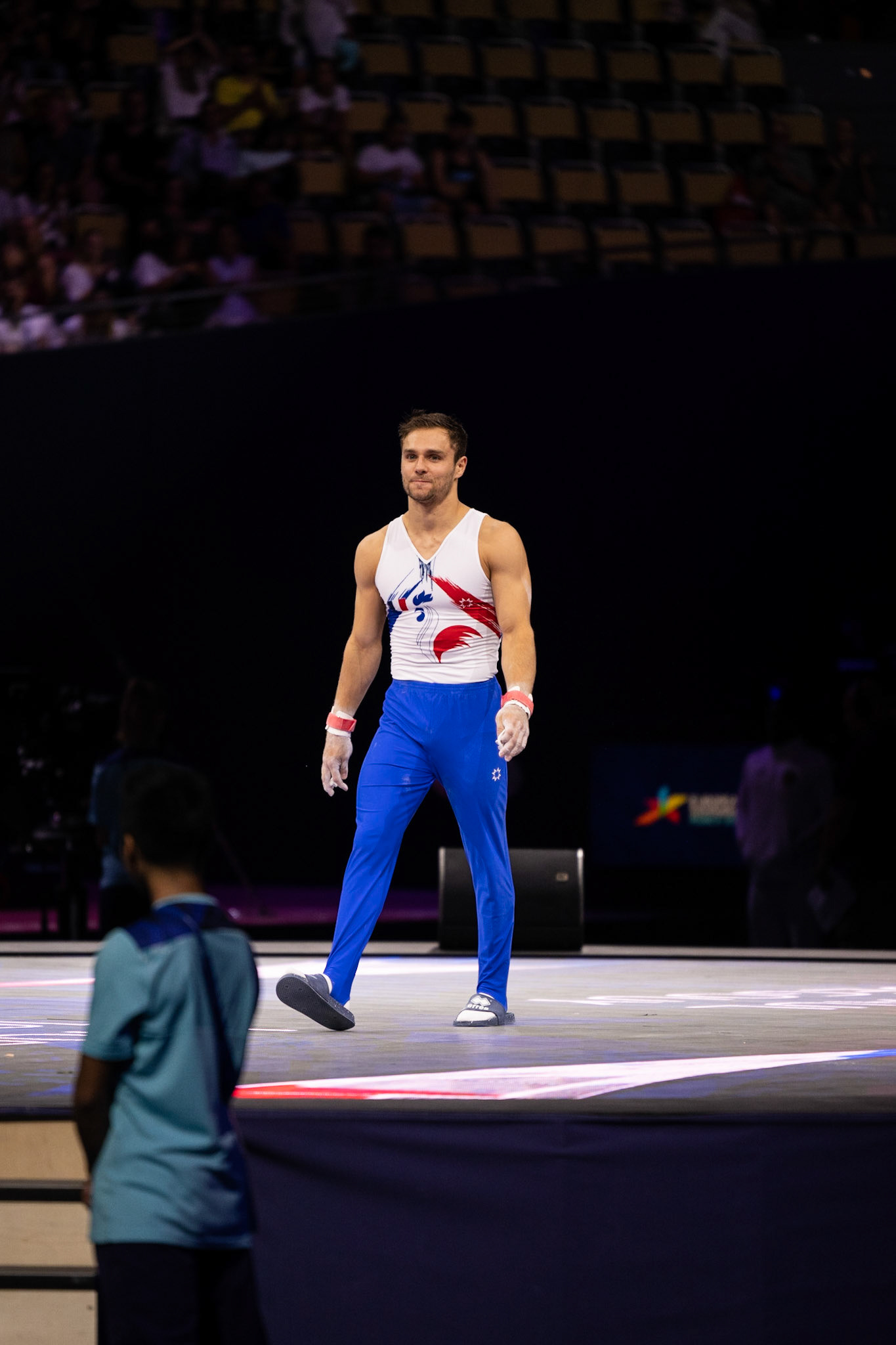 European Championships 2022, Apparatus Final, Presentation of AthletesDepicted: Paul DegouyPhoto taken in Munich, DEU on 2022-08-21Photo credits should read: Norman Seibert, CC BY-SA 4.0NIKON Z 9, NIKKOR Z 70-200mm f/2.8 VR S¹⁄₈₀₀ Sek. bei ƒ / 2,8File: DSC_7133.NEF