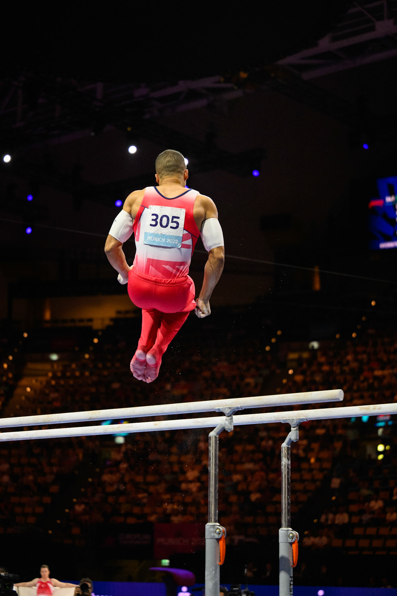 European Championships 2022, Apparatus Final, Parallel BarsDepicted: Joe FraserPhoto taken in Munich, DEU on 2022-08-21Photo credits should read: Norman Seibert, CC BY-SA 4.0NIKON Z 9, NIKKOR Z 70-200mm f/2.8 VR S¹⁄₁₆₀₀ Sek. bei ƒ / 2,8File: DSC_5589.NEF