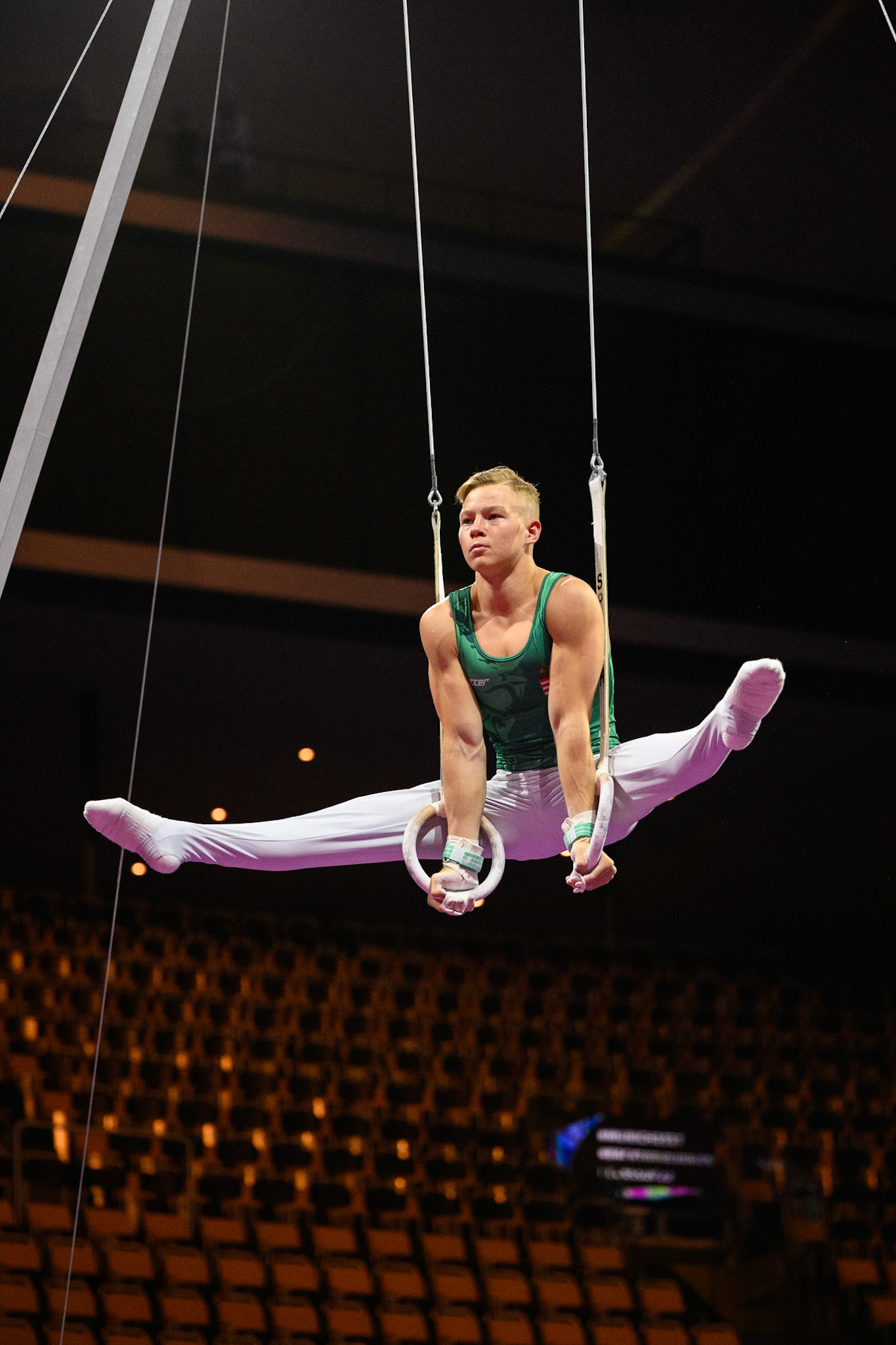 European Championships 2022, Podium Training, Still RingsDepicted: Krisztián BalázsPhoto taken in Munich, DEU on 2022-08-16Photo credits should read: Norman Seibert, CC BY-SA 4.0NIKON Z 9, NIKKOR Z 70-200mm f/2.8 VR S¹⁄₁₆₀₀ Sek. bei ƒ / 2,8File: DSC_4503.NEF