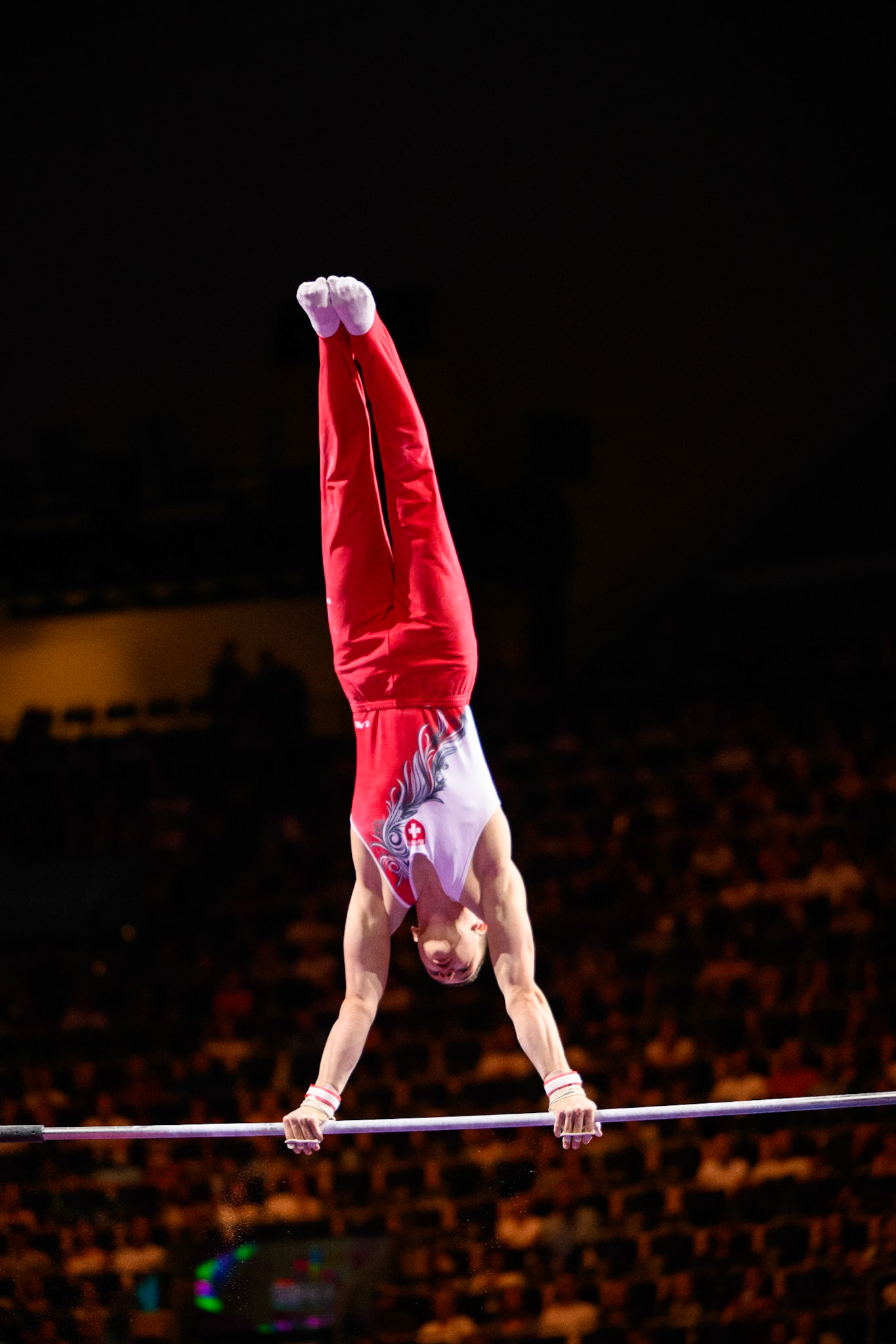 European Championships 2022, Apparatus Final, Horizontal BarDepicted: Noe SeifertPhoto taken in Munich, DEU on 2022-08-21Photo credits should read: Norman Seibert, CC BY-SA 4.0NIKON Z 9, NIKKOR Z 70-200mm f/2.8 VR S¹⁄₁₆₀₀ Sek. bei ƒ / 2,8File: DSC_9094 2.NEF
