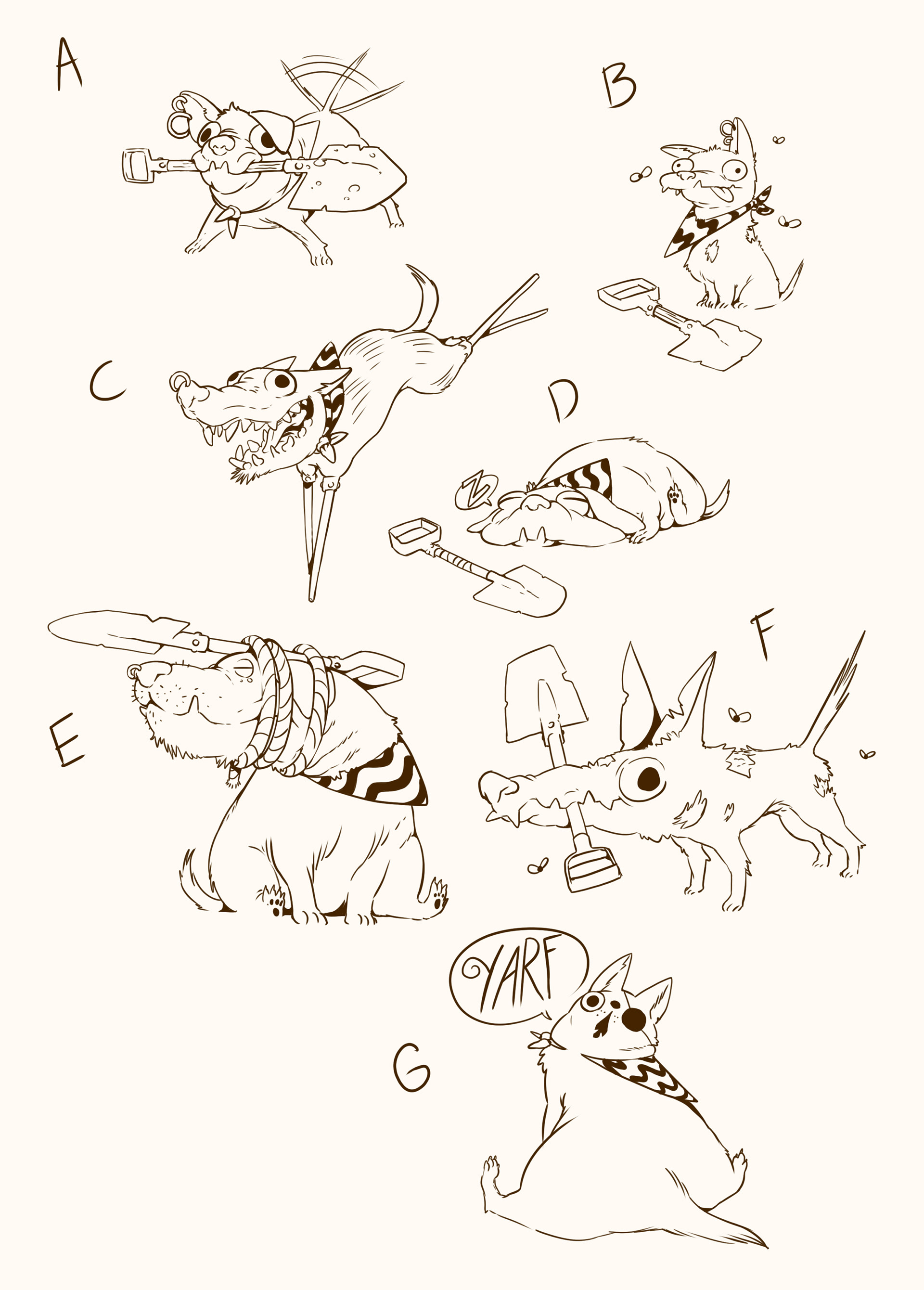 Character concepts for board game "Heave-Ho!" by Tidbit Games