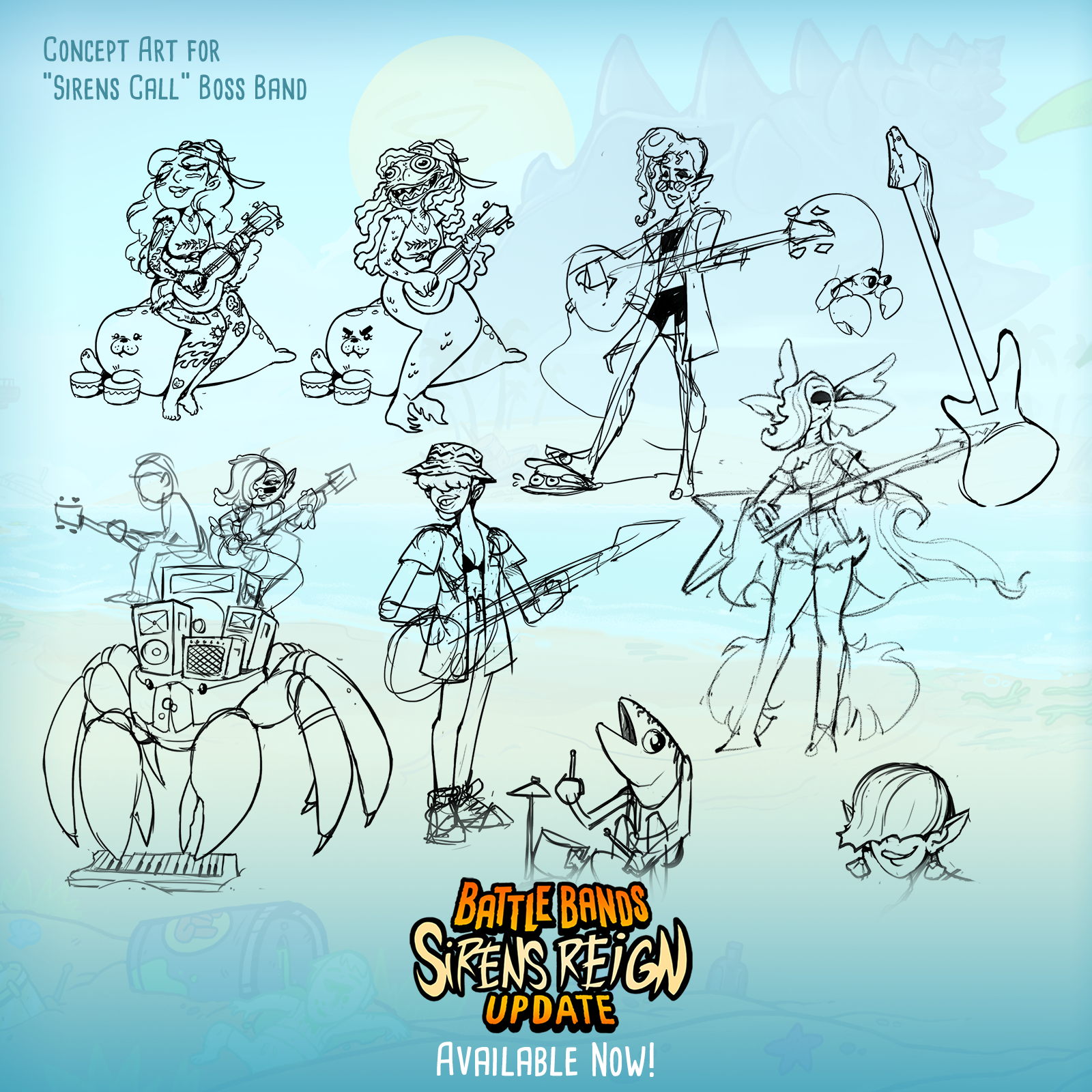 Early concepts for Enemy Band, Sirens Call