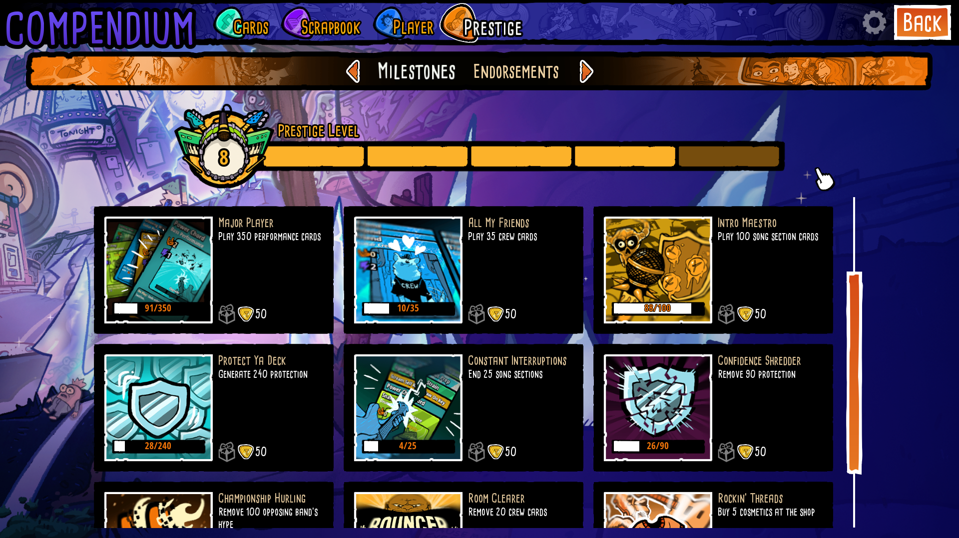 I did a lot of UI design on Battle Bands, from layouts to making icon assets. This is one of the screens I designed mostly myself