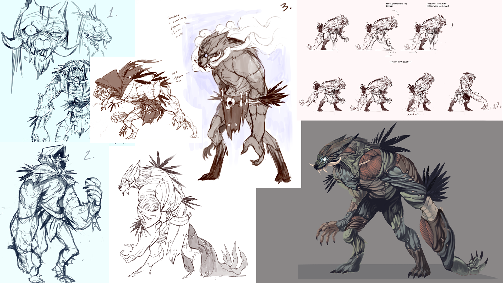 Concepts and Layerd Asset of "Ghost Devourer" for Aerie Digital's in-development "The Talon Moon"