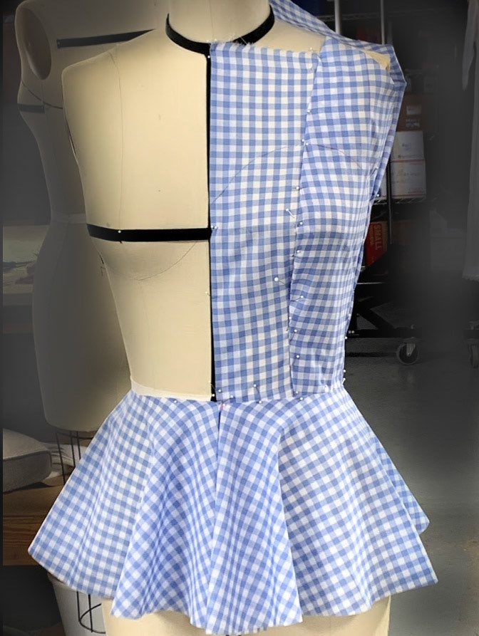 Bodice Peplum Drape