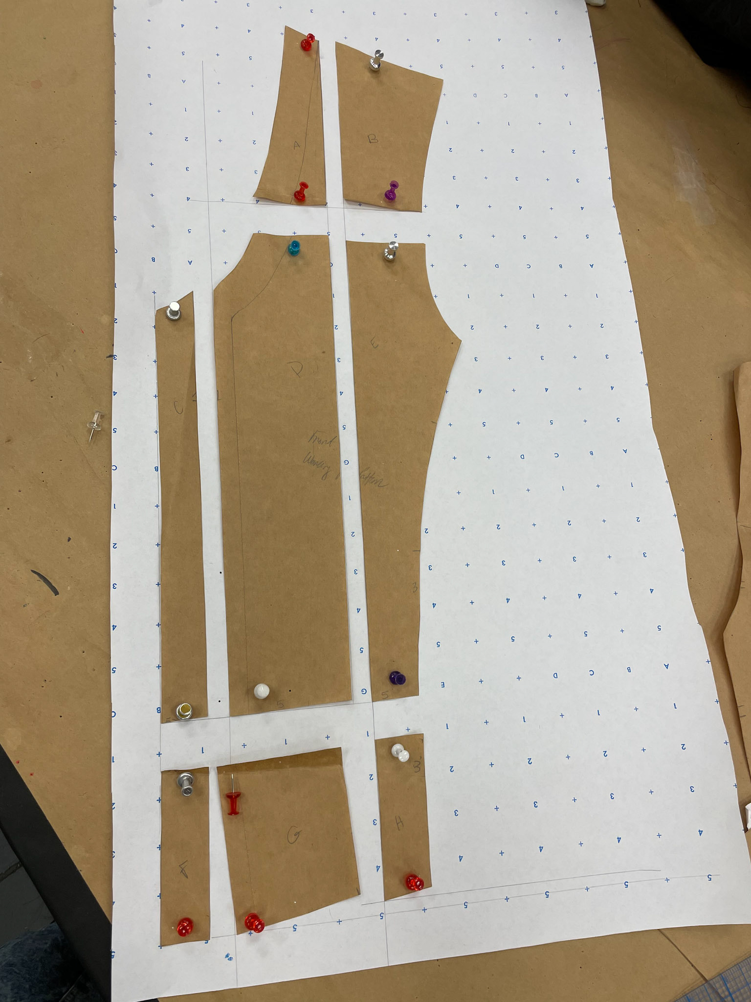Men's Wool Vest Pattern Drafting Process