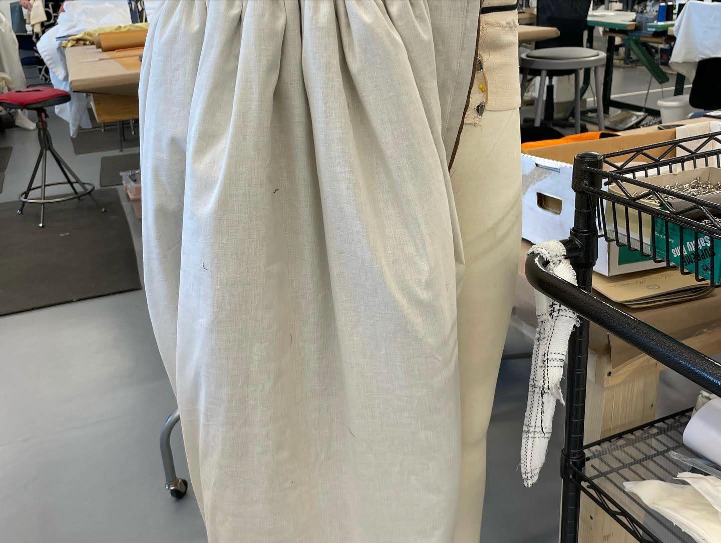 Muslin Mockup of Breeches