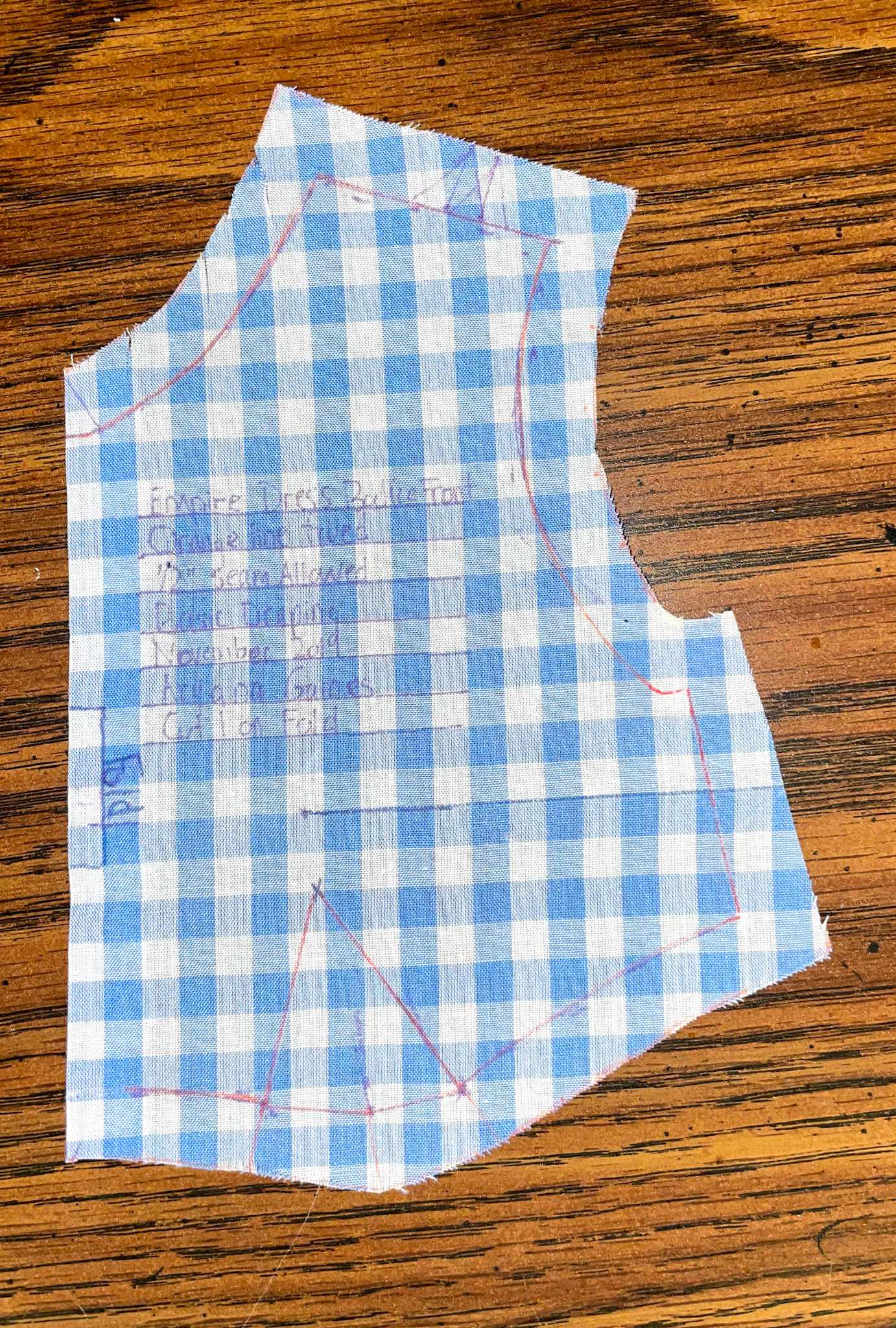 Empire Bodice Front Fabric Pattern