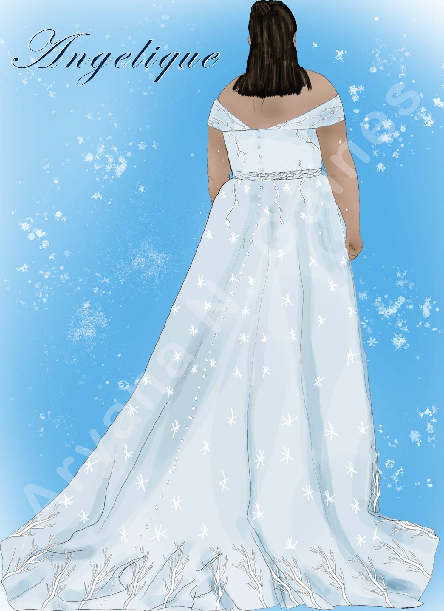 Angelique Dress Back without Sleeves