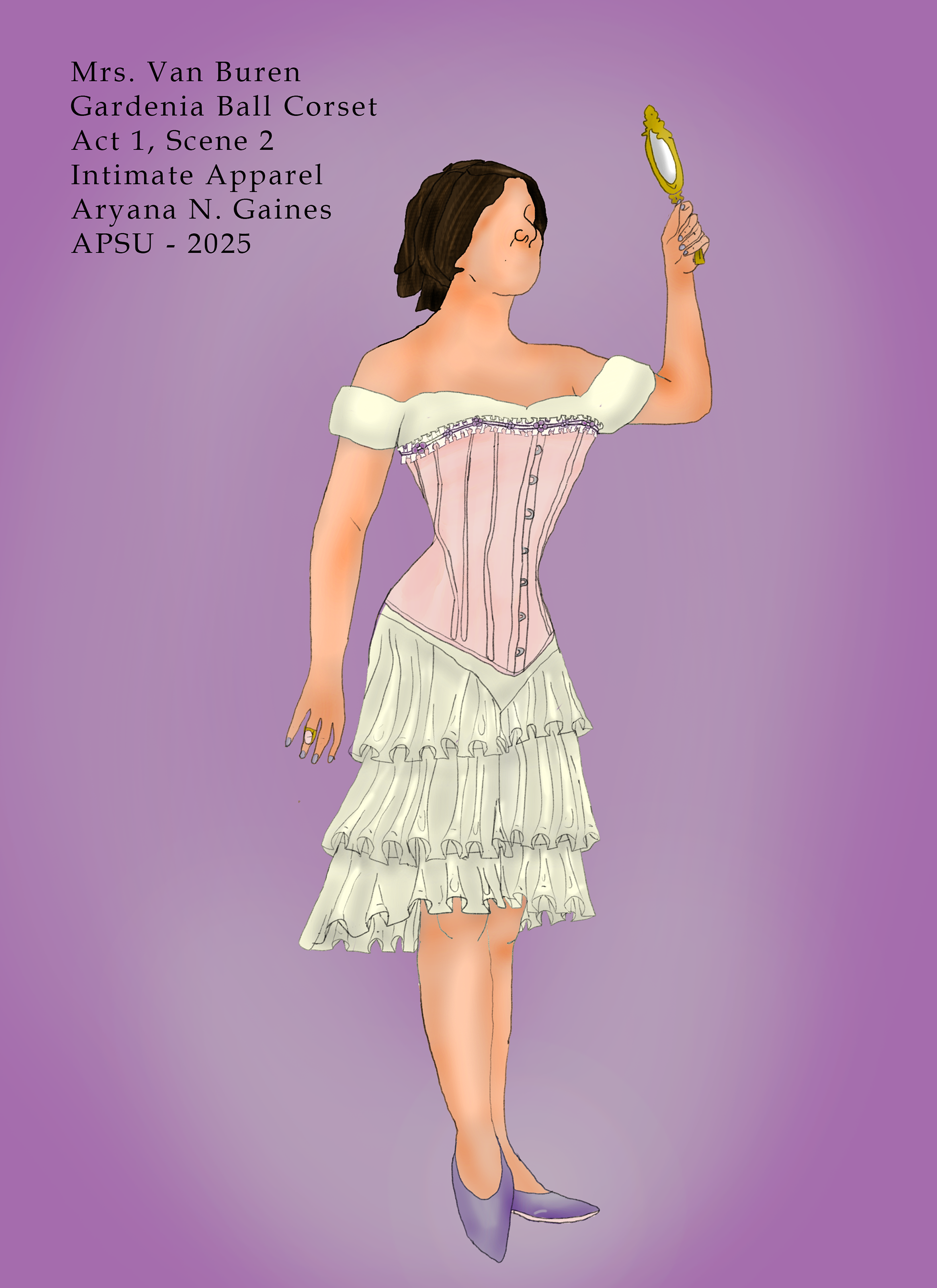 Mrs. Van Buren Gardenia Ball Corset. Act 1, Scene 2