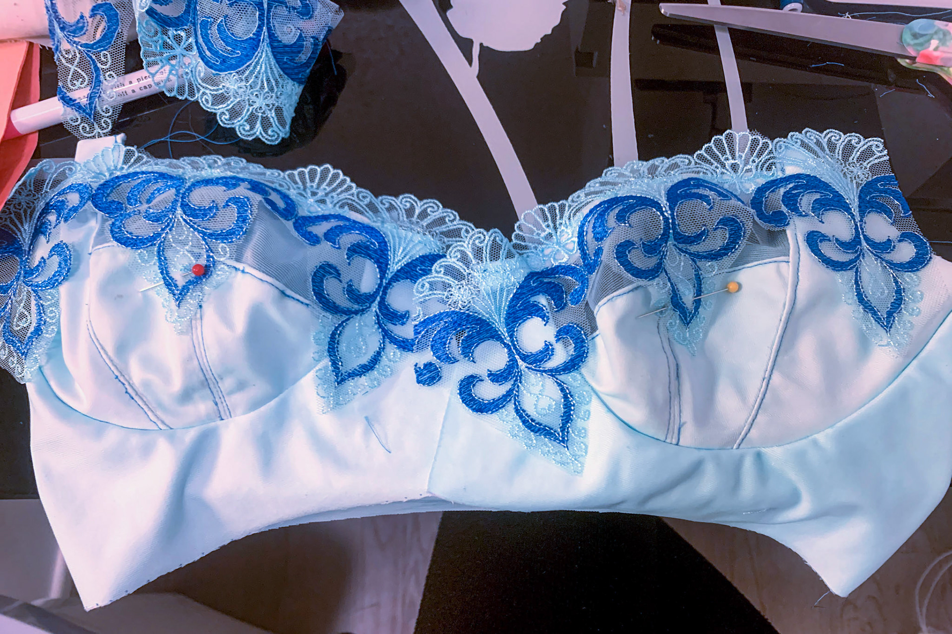 Bra Cup Construction and Lace Application