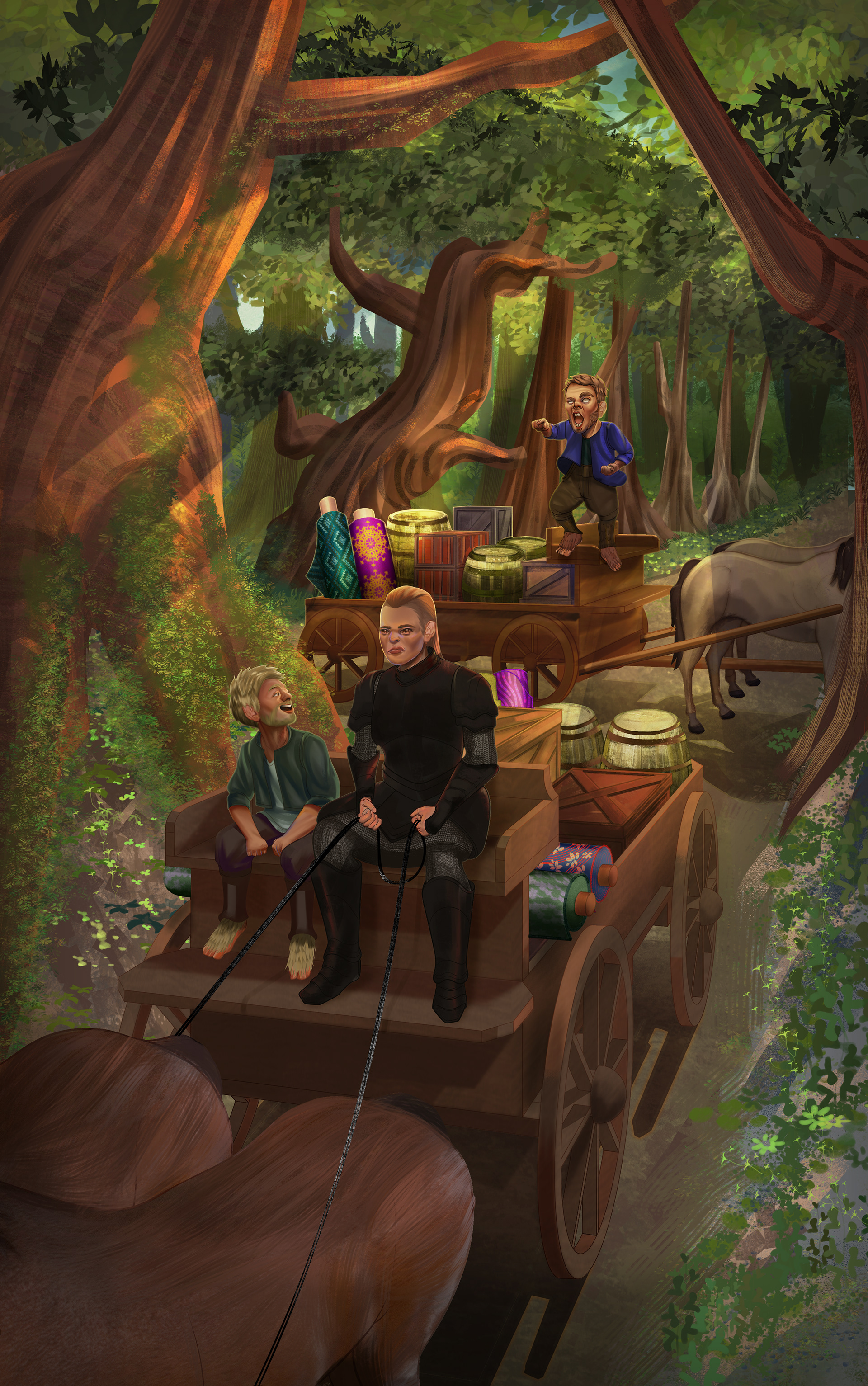Cover Illustration for The Trouble with Halflings by Thomas Fulton