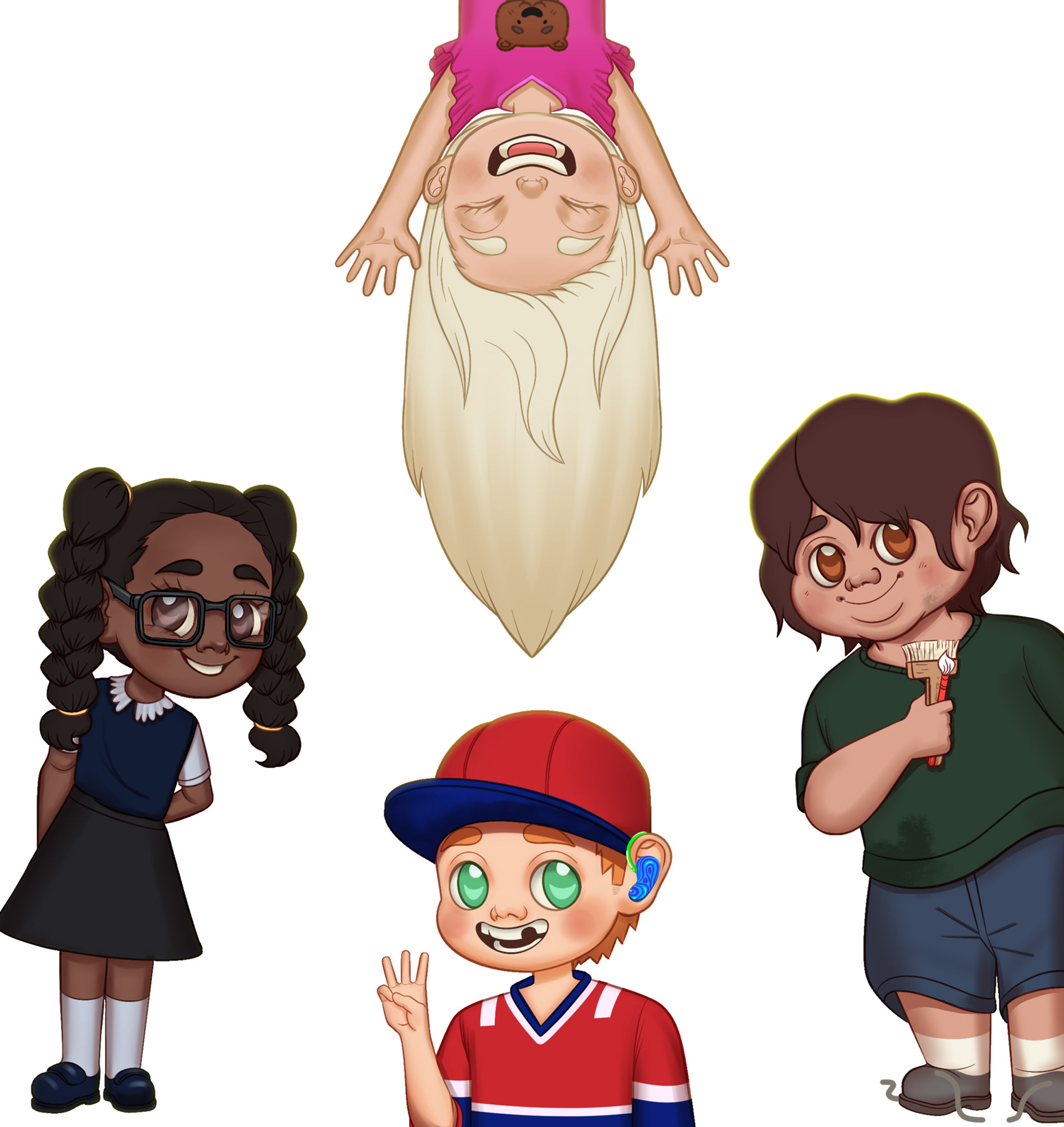Cover Illustration for My Three Best Friends by Shannon Boughen