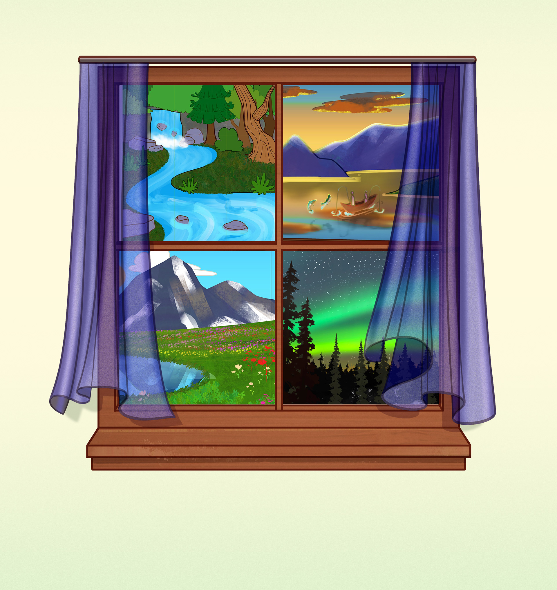 Cover Illustration for Goodnight British Columbia by Niki Dorman