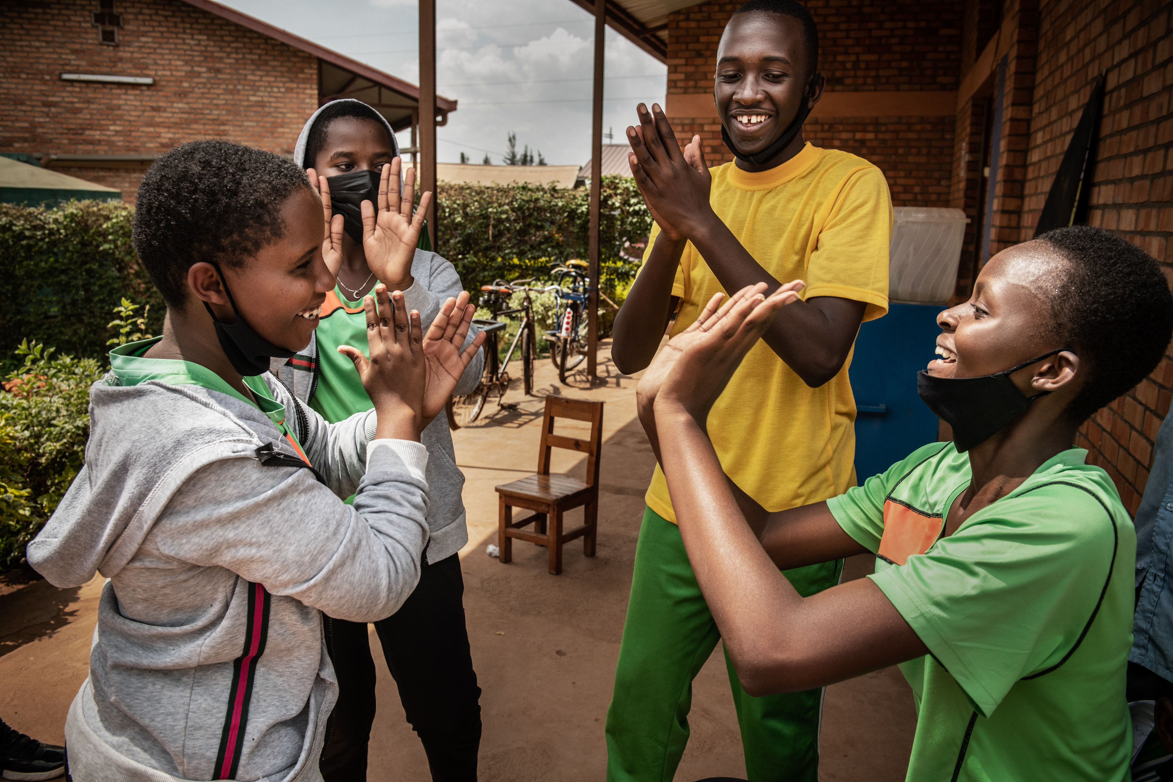 High school students during school break. Masaka, Rwanda 2021