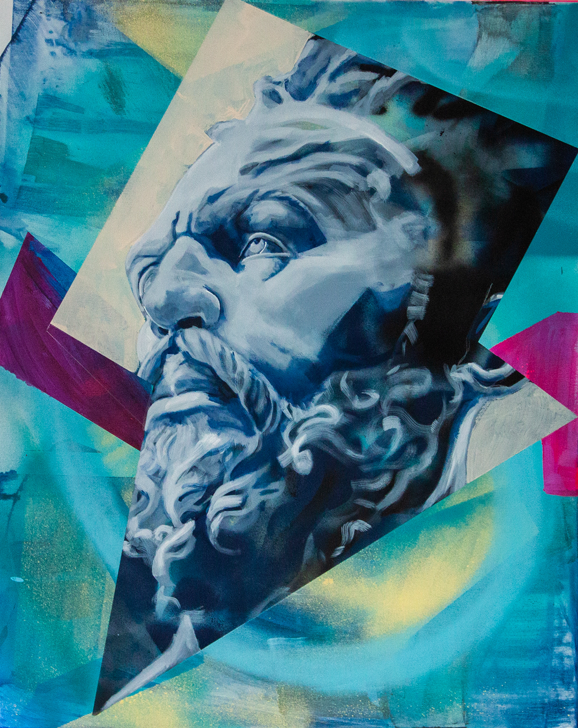 Gaze of The God King 71.12 x 60.96cm 28 x 24in