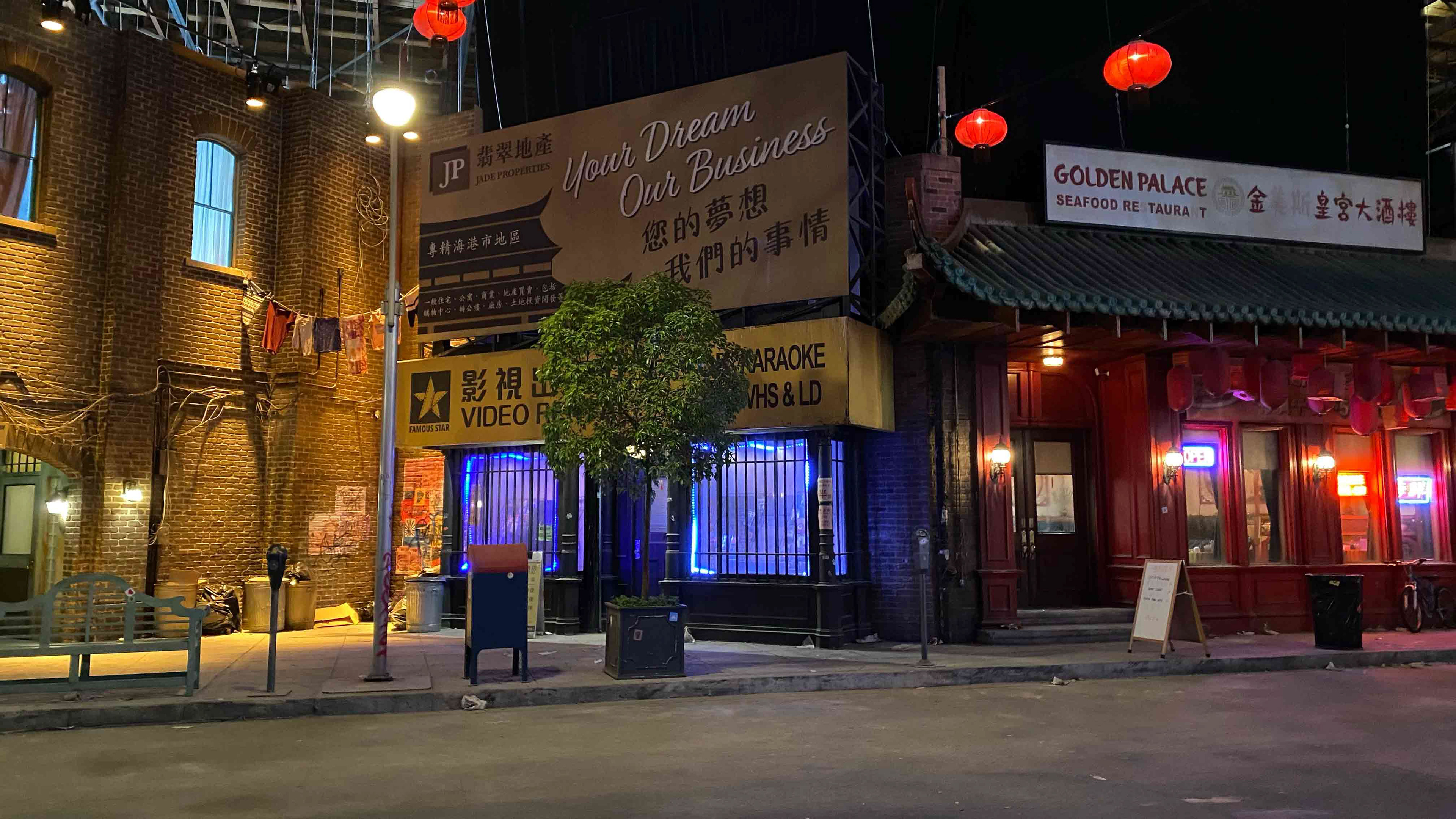 EXT. CHINATOWN Stage Build