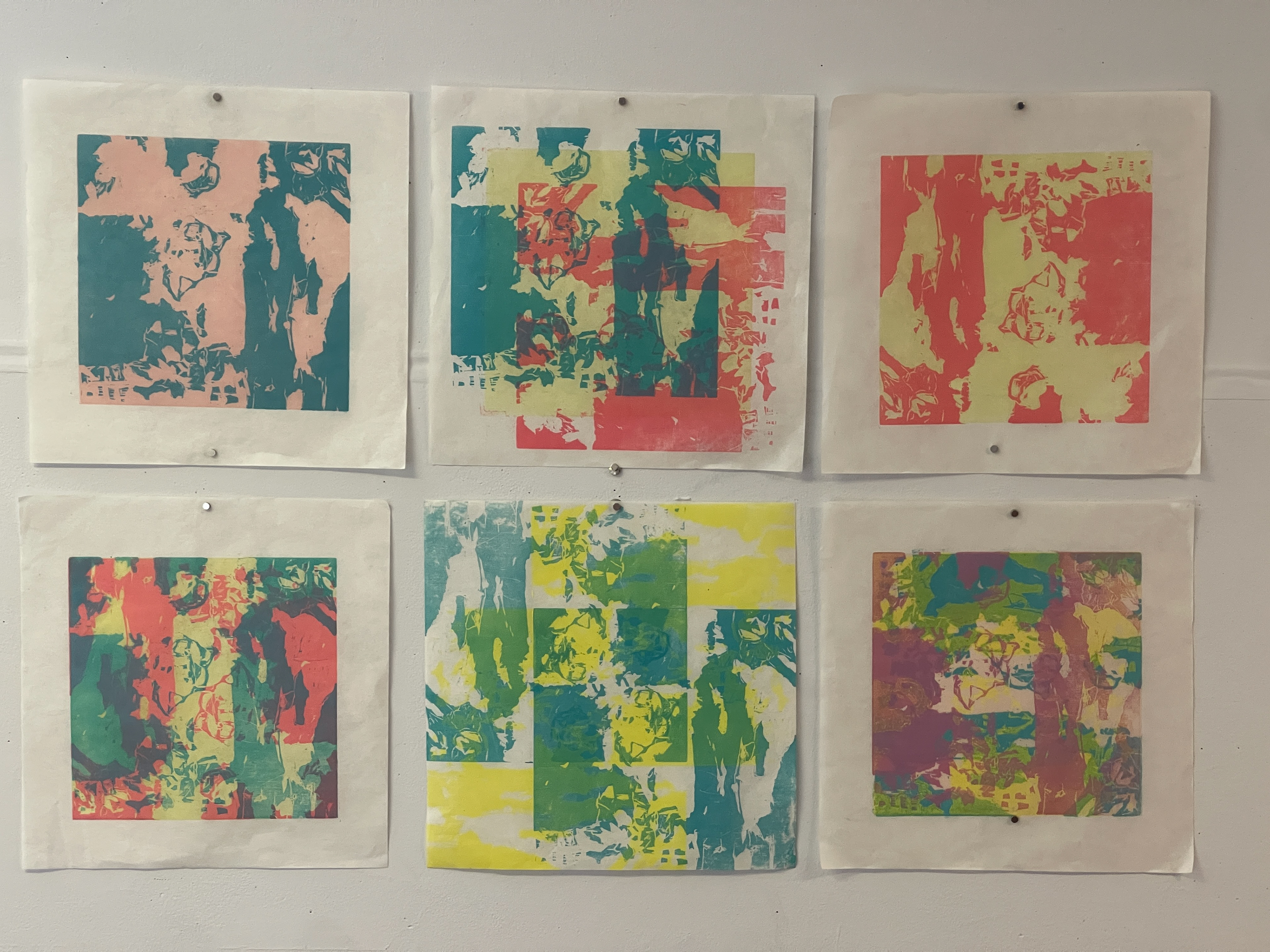 Concrete, Sept. 2024, 30 x 20 inches, Woodcut Relief Prints