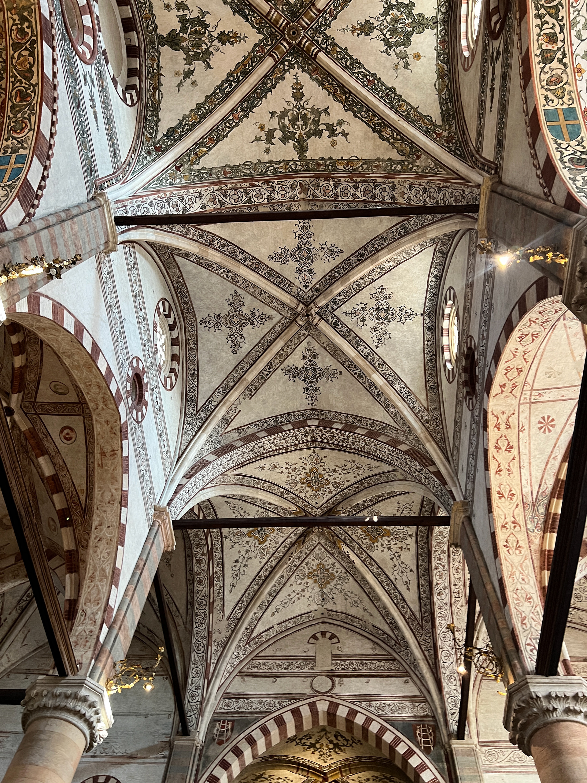 The ceiling of Basilica di Santa Anastasia