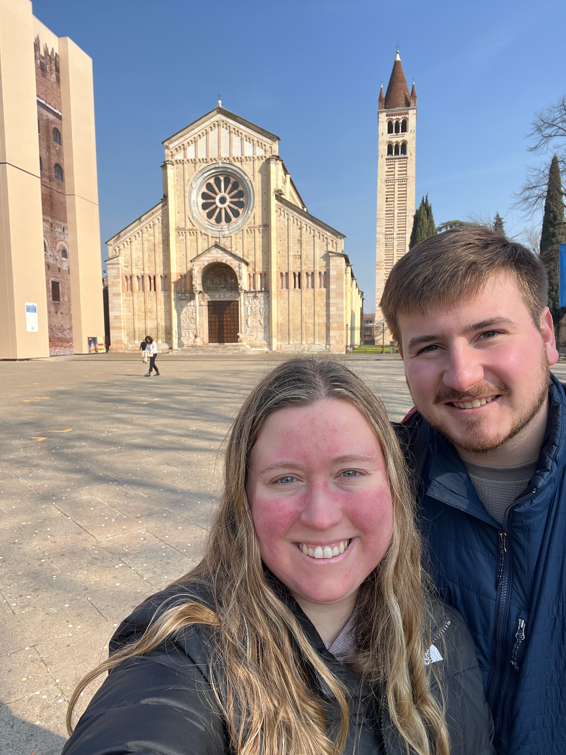 Emilie and Daniel with Basilica di San Zeno Maggiore