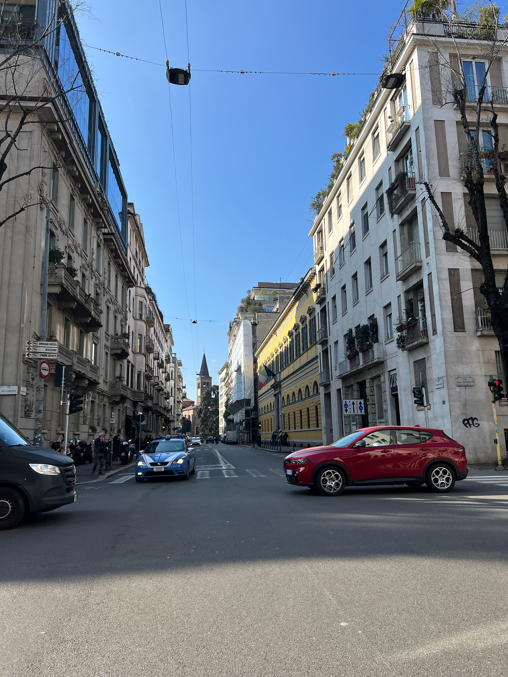 Street view from Palazzo Parigi Hotel & Grand Spa Milano