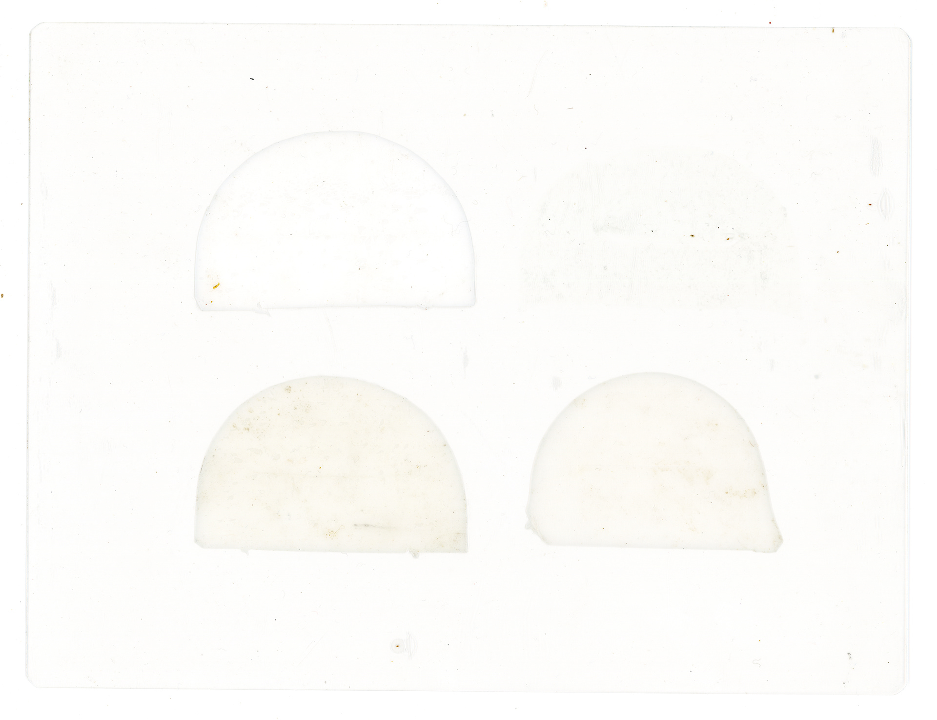 Tulio Costa. Sem título (meias-luas #11), 2023, fragmentos de sacola plástica selados em poliéster, 17 x 22,5 cm (TC270)