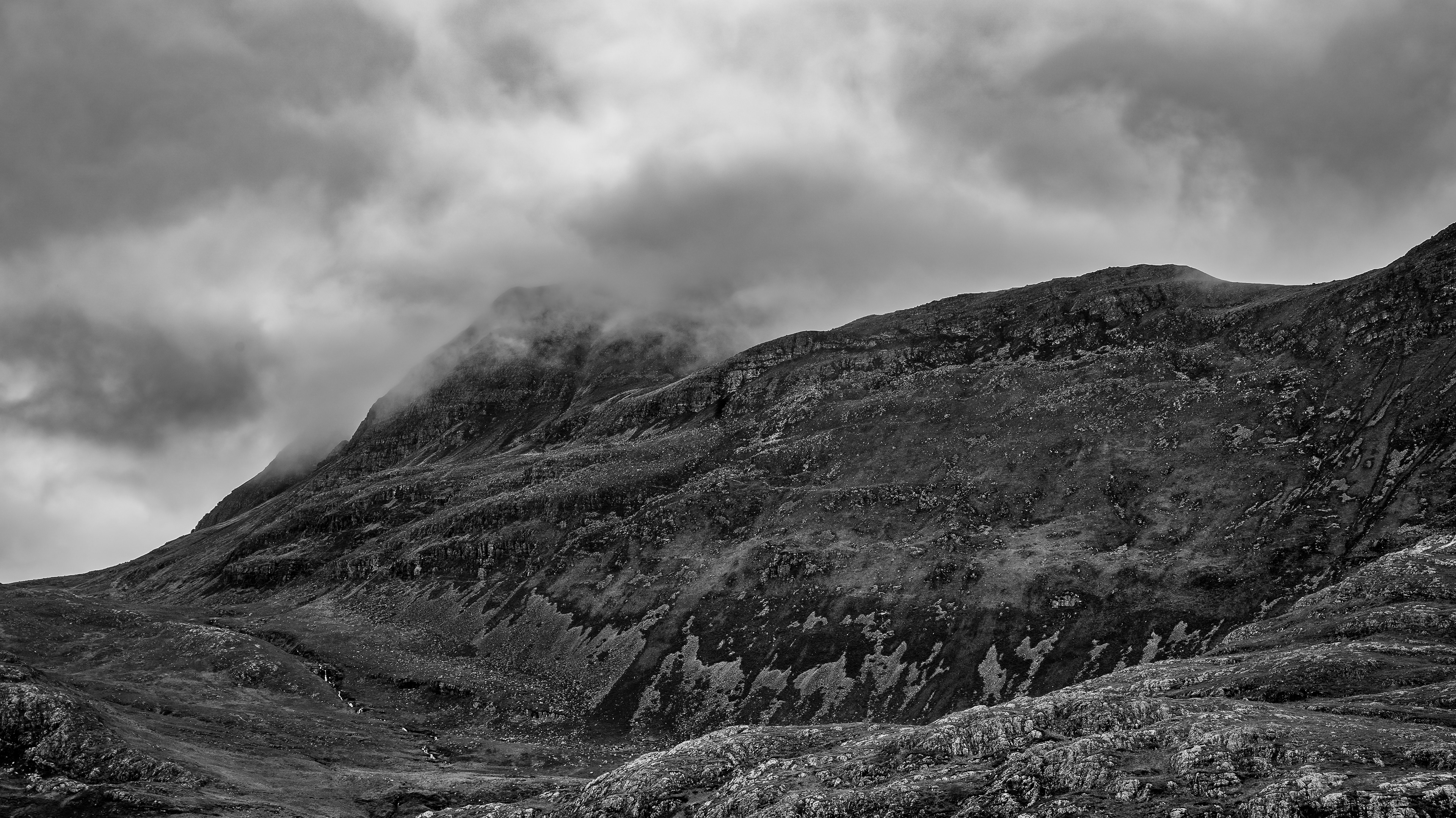 Slioch Mountain Black & White