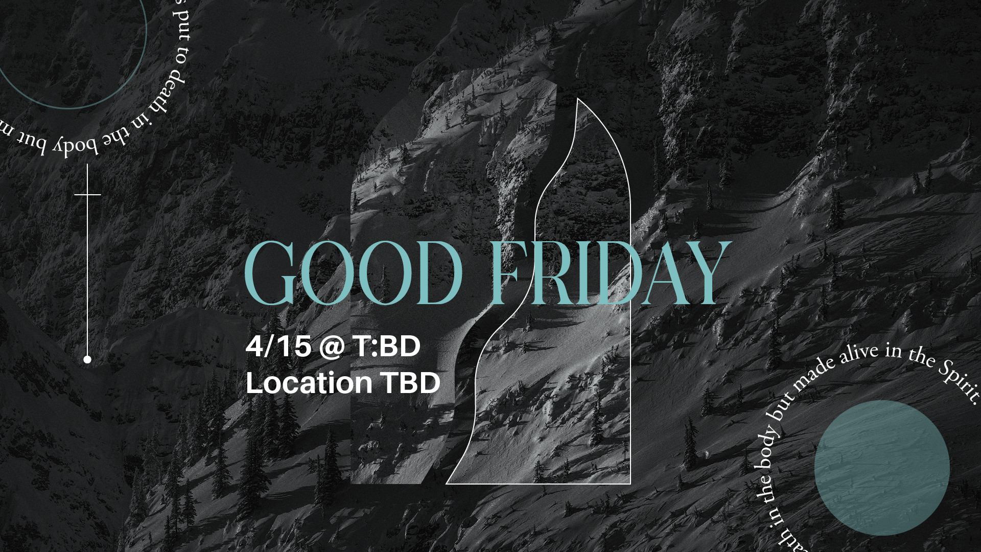 (Mar 2022) Graphic promoting Symphony Good Friday event. Illustrator
