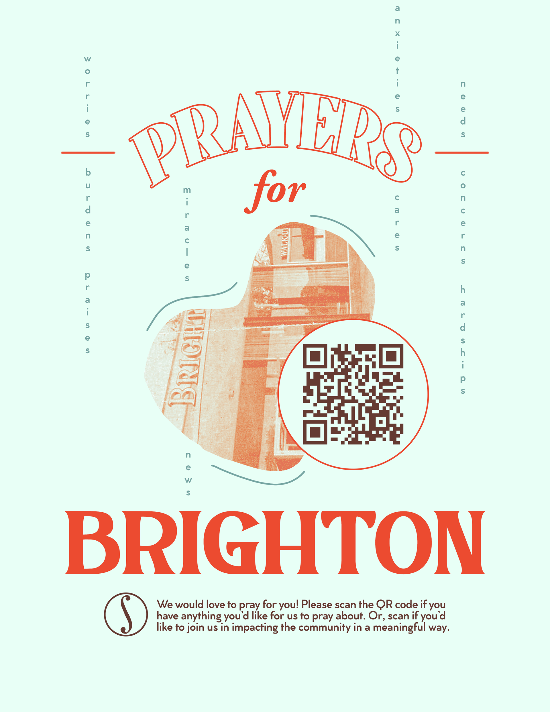 (Nov 2021) Poster made to bless the community of Brighton. Photoshop.